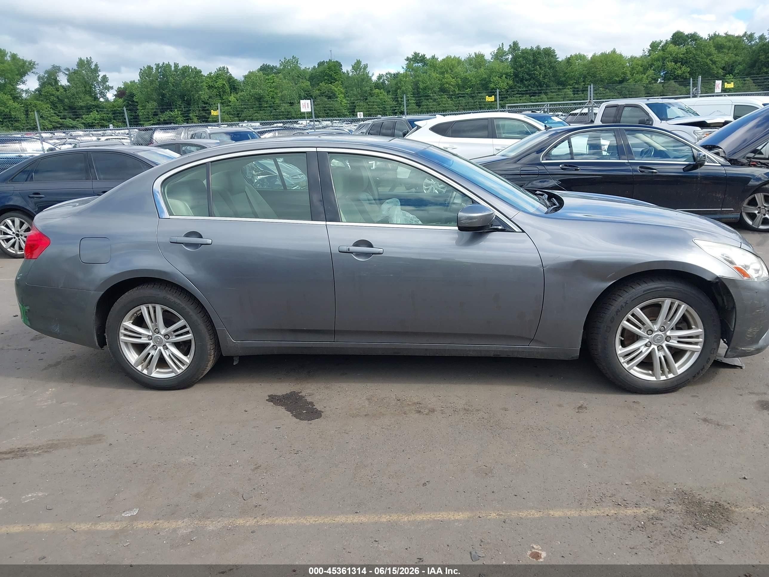 2013 Infiniti G37x   Gray vin: JN1CV6AR4DM359237
