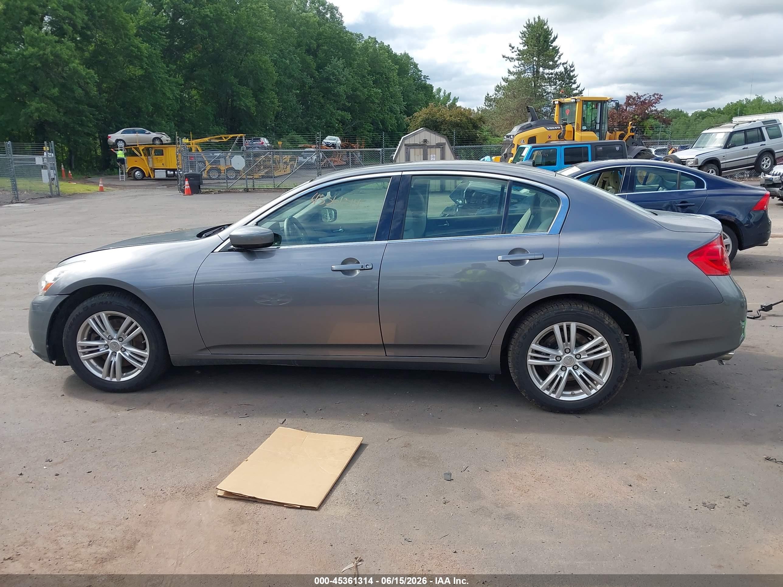 2013 Infiniti G37x   Gray vin: JN1CV6AR4DM359237
