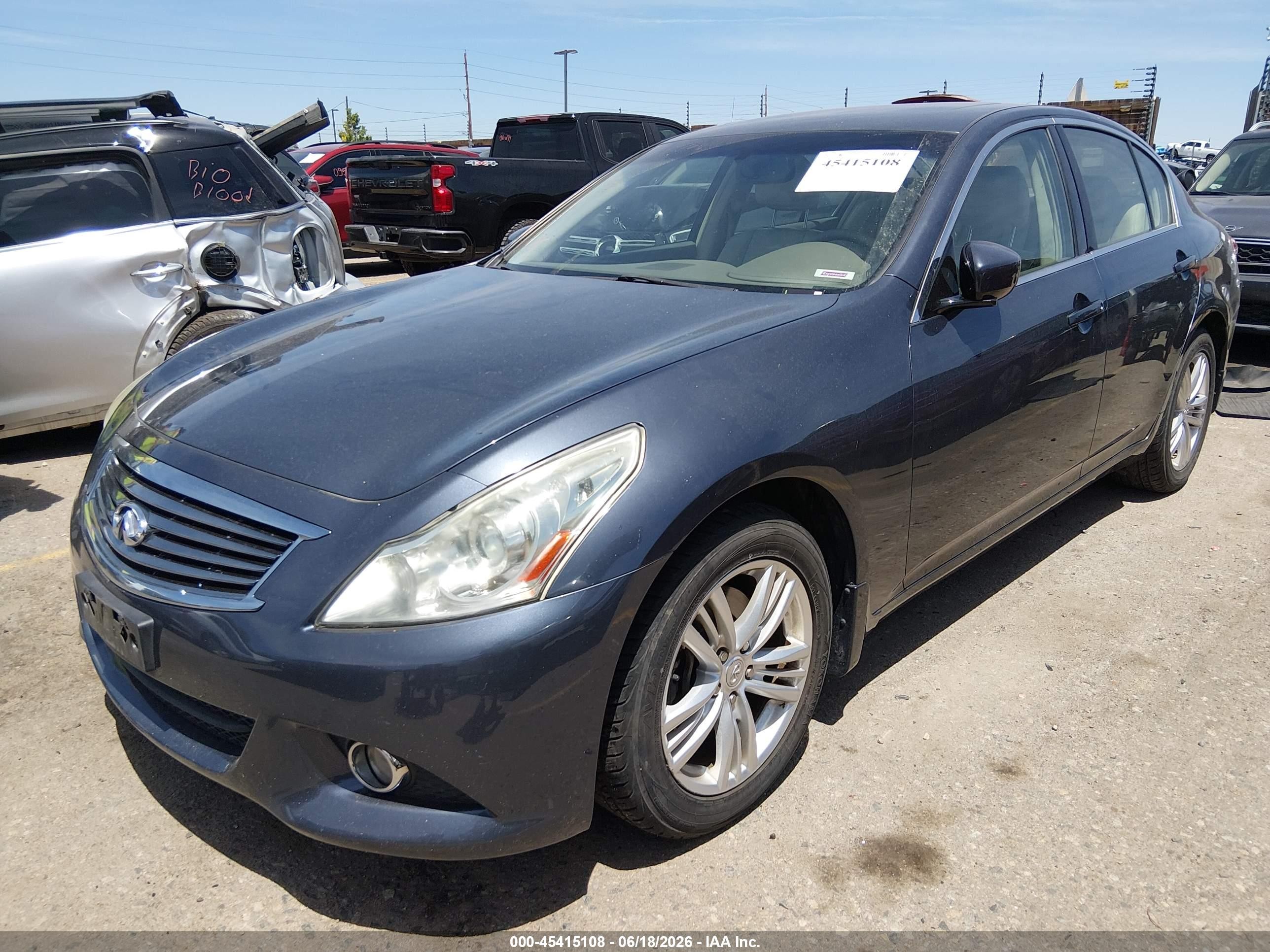 2010 Infiniti G37x   Blue vin: JN1CV6AR5AM461688