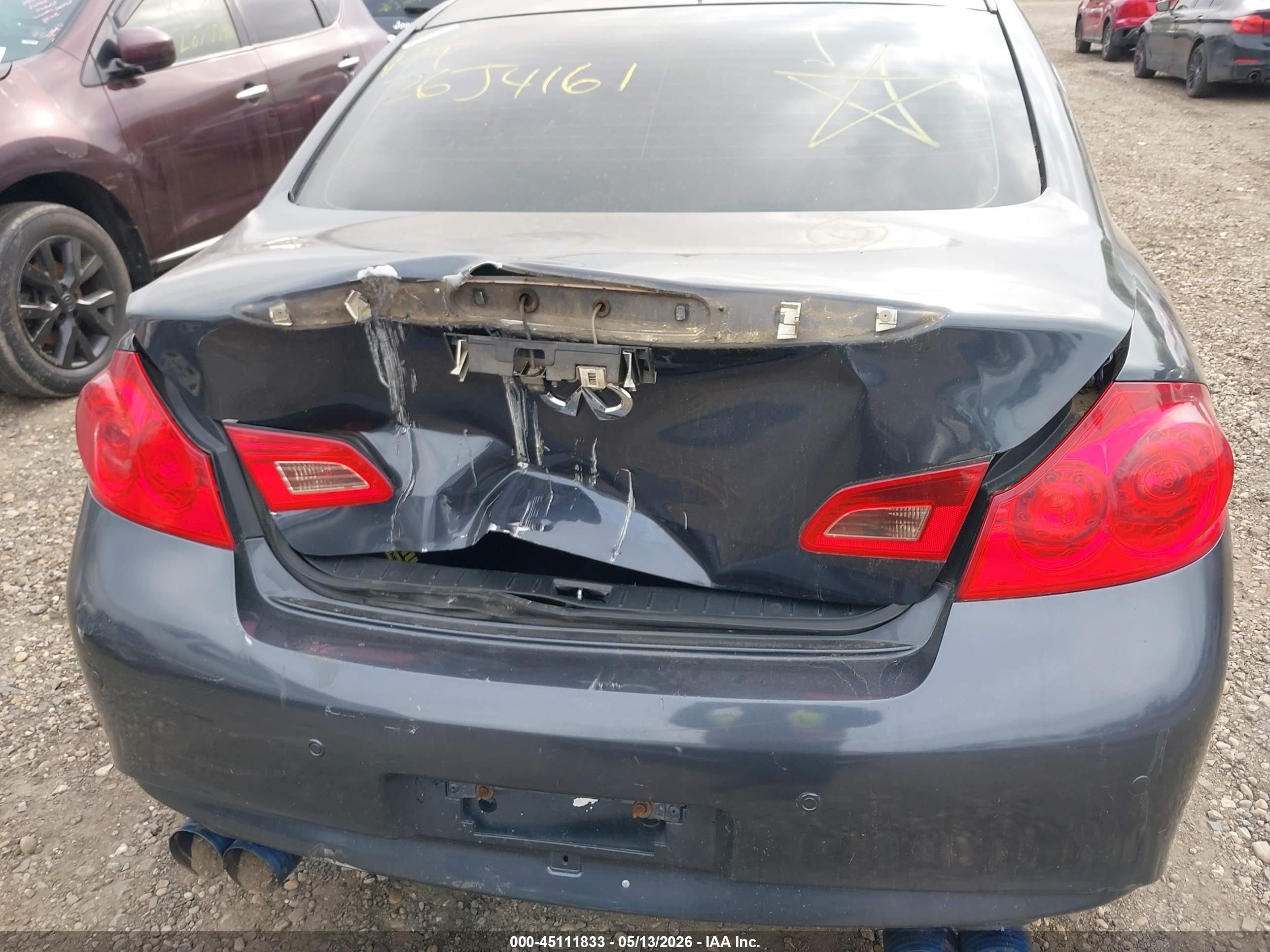 2011 Infiniti G37x   Черный vin: JN1CV6AR5BM353315