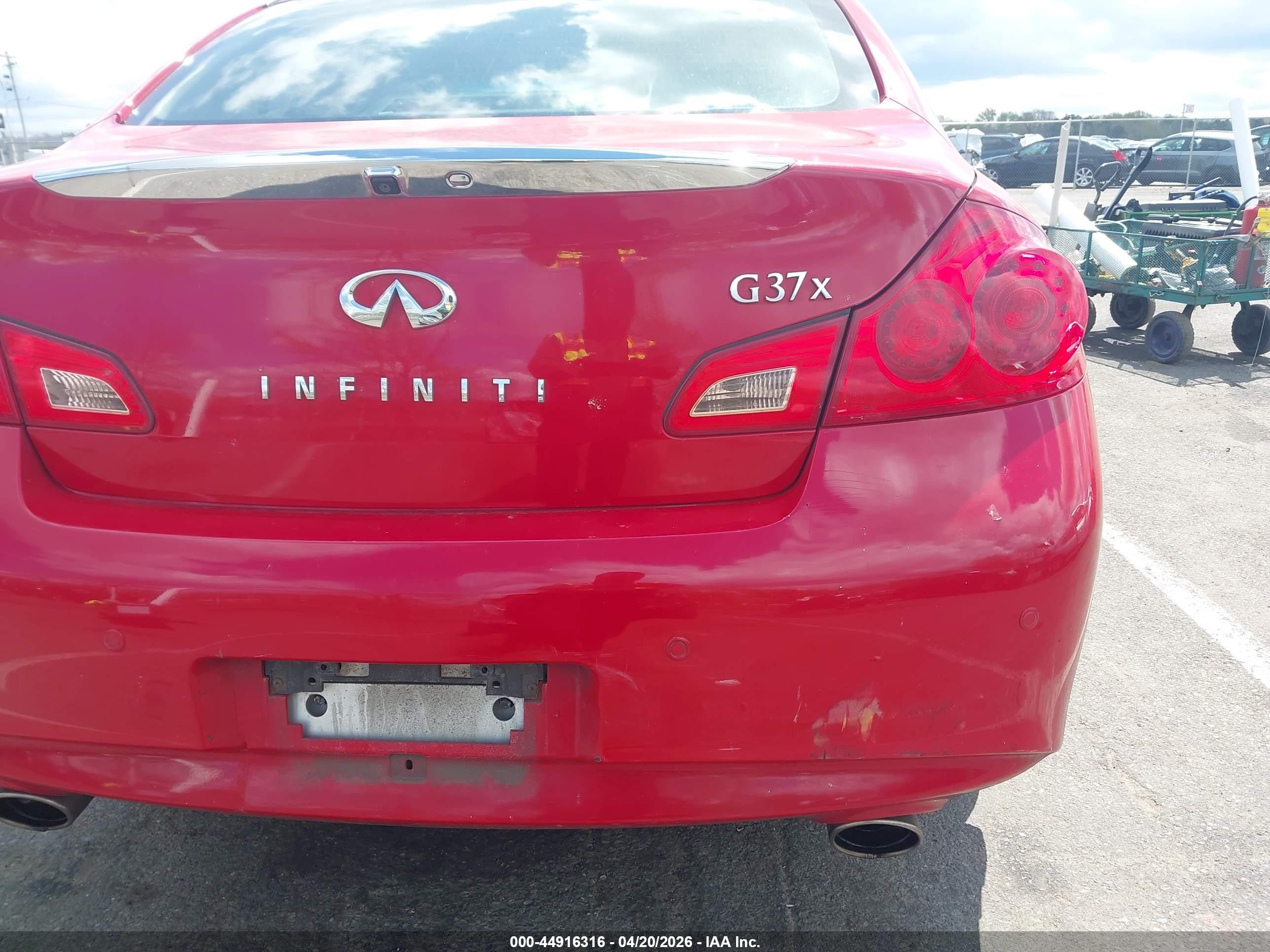 2012 Infiniti G37x Красный vin: JN1CV6AR5CM671386