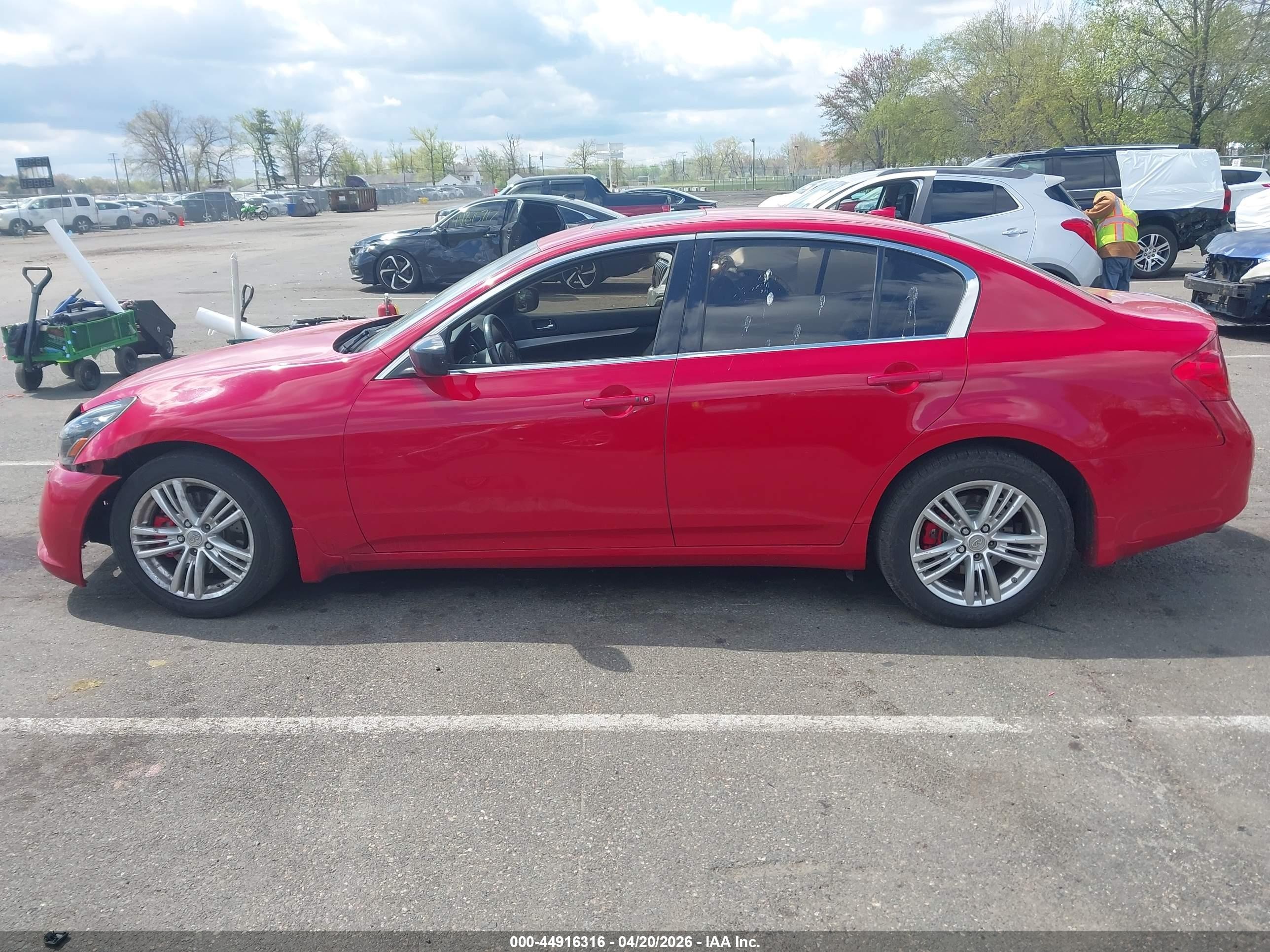 2012 Infiniti G37x Красный vin: JN1CV6AR5CM671386