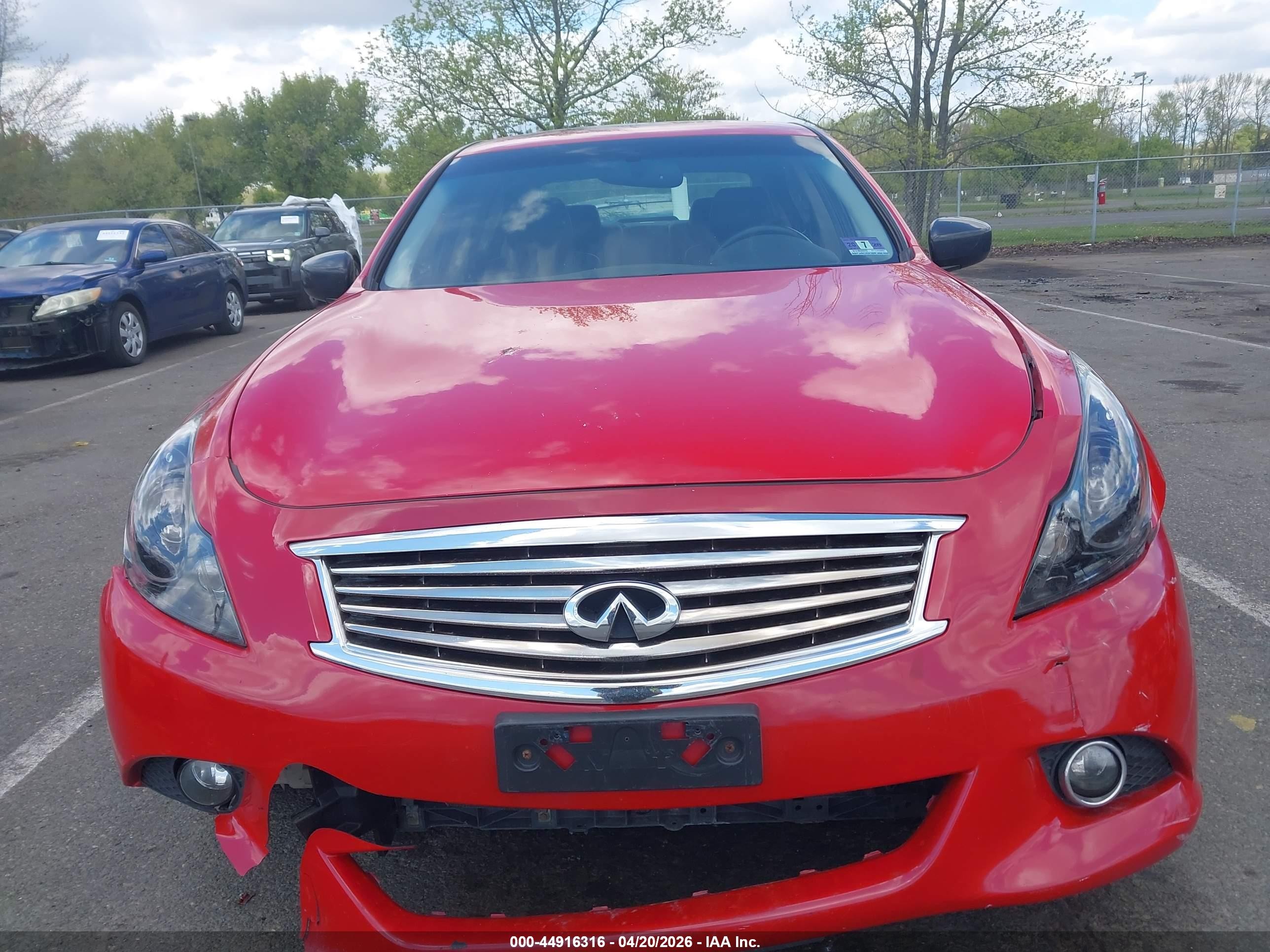 2012 Infiniti G37x Красный vin: JN1CV6AR5CM671386