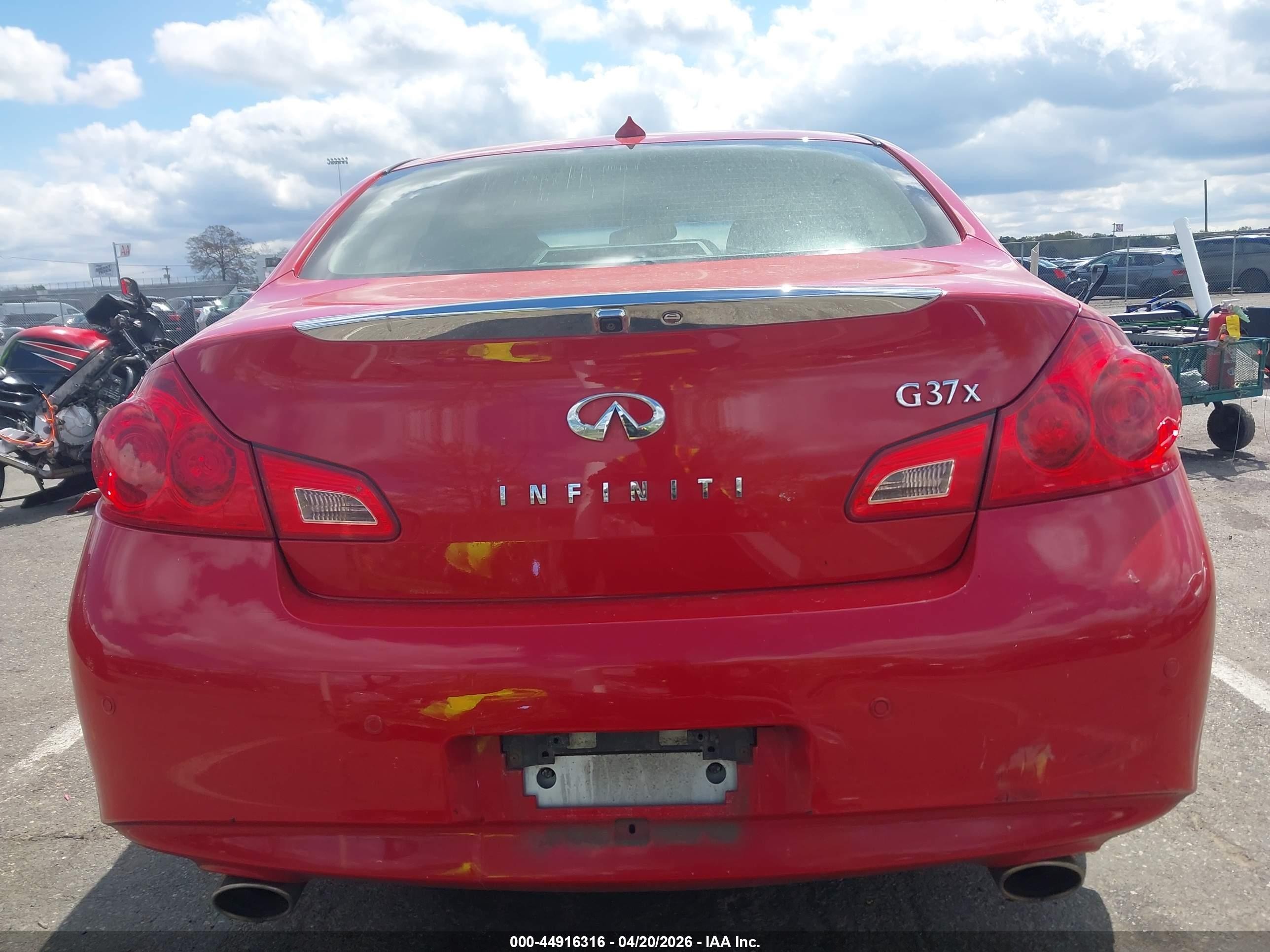 2012 Infiniti G37x Красный vin: JN1CV6AR5CM671386