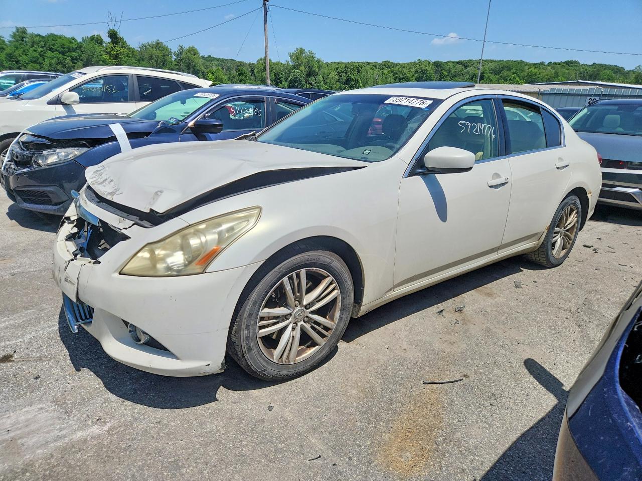 2012 Infiniti G37 Sedan White vin: JN1CV6AR5CM673381