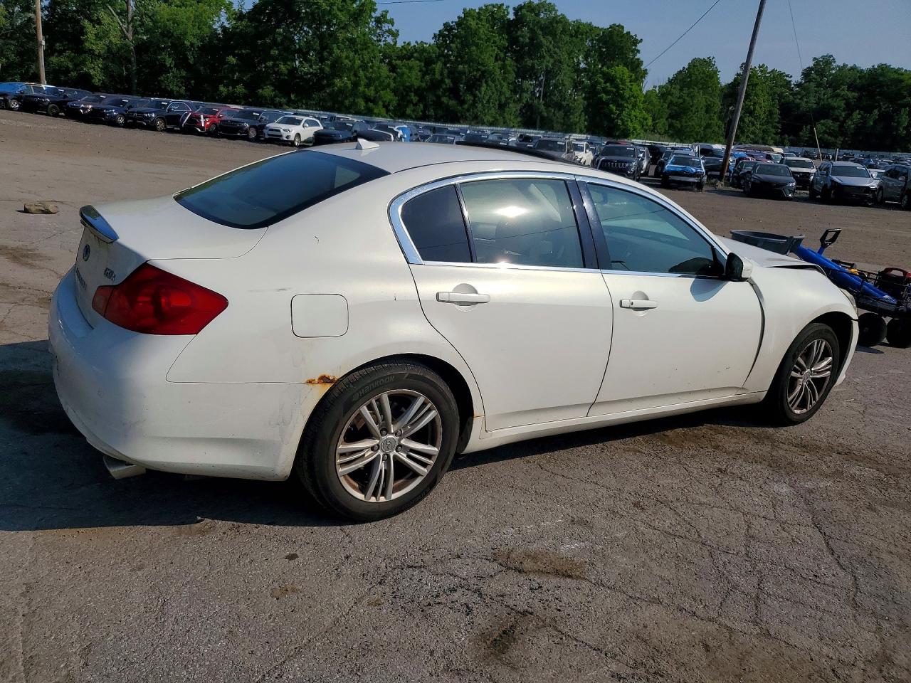 2012 Infiniti G37 Sedan White vin: JN1CV6AR5CM673381
