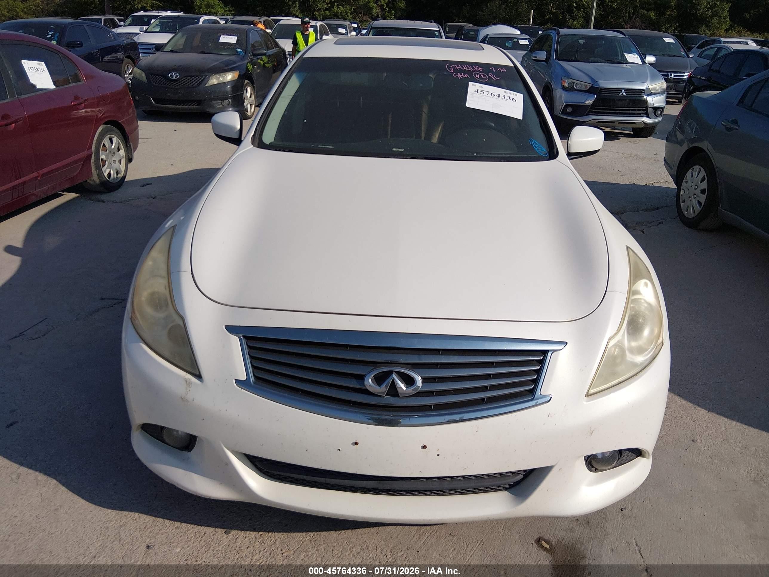 2012 Infiniti G37x   Белый vin: JN1CV6AR5CM674448