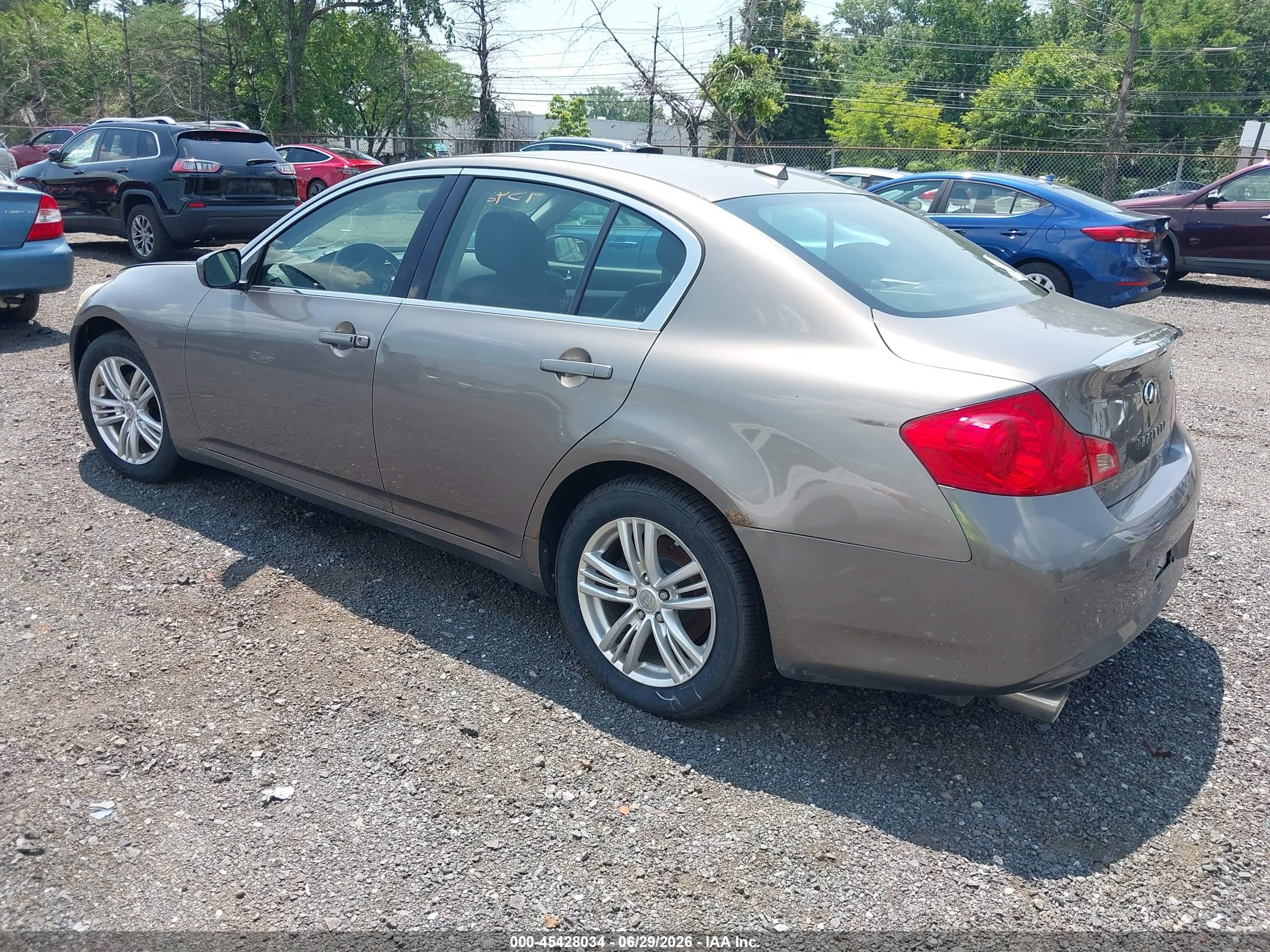2012 Infiniti G37x Brown vin: JN1CV6AR5CM681321