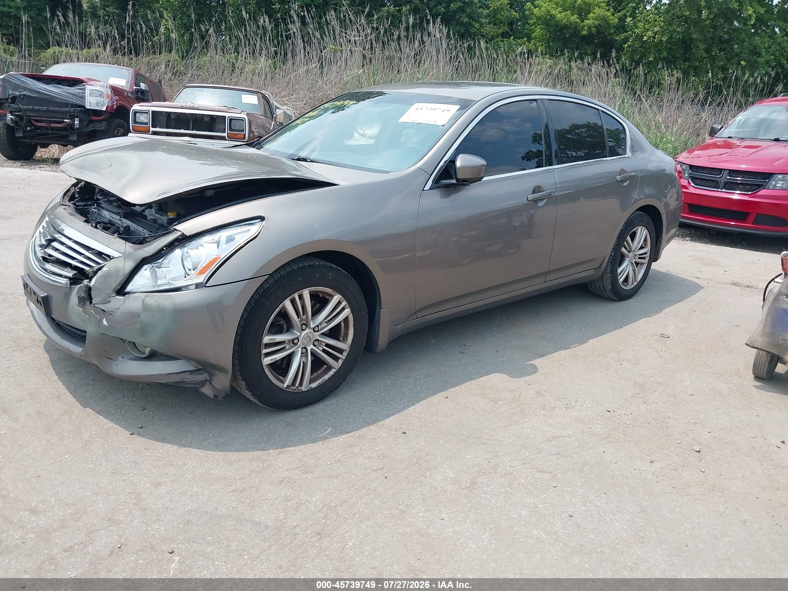 2012 Infiniti G37x   Dark Brown vin: JN1CV6AR5CM682212