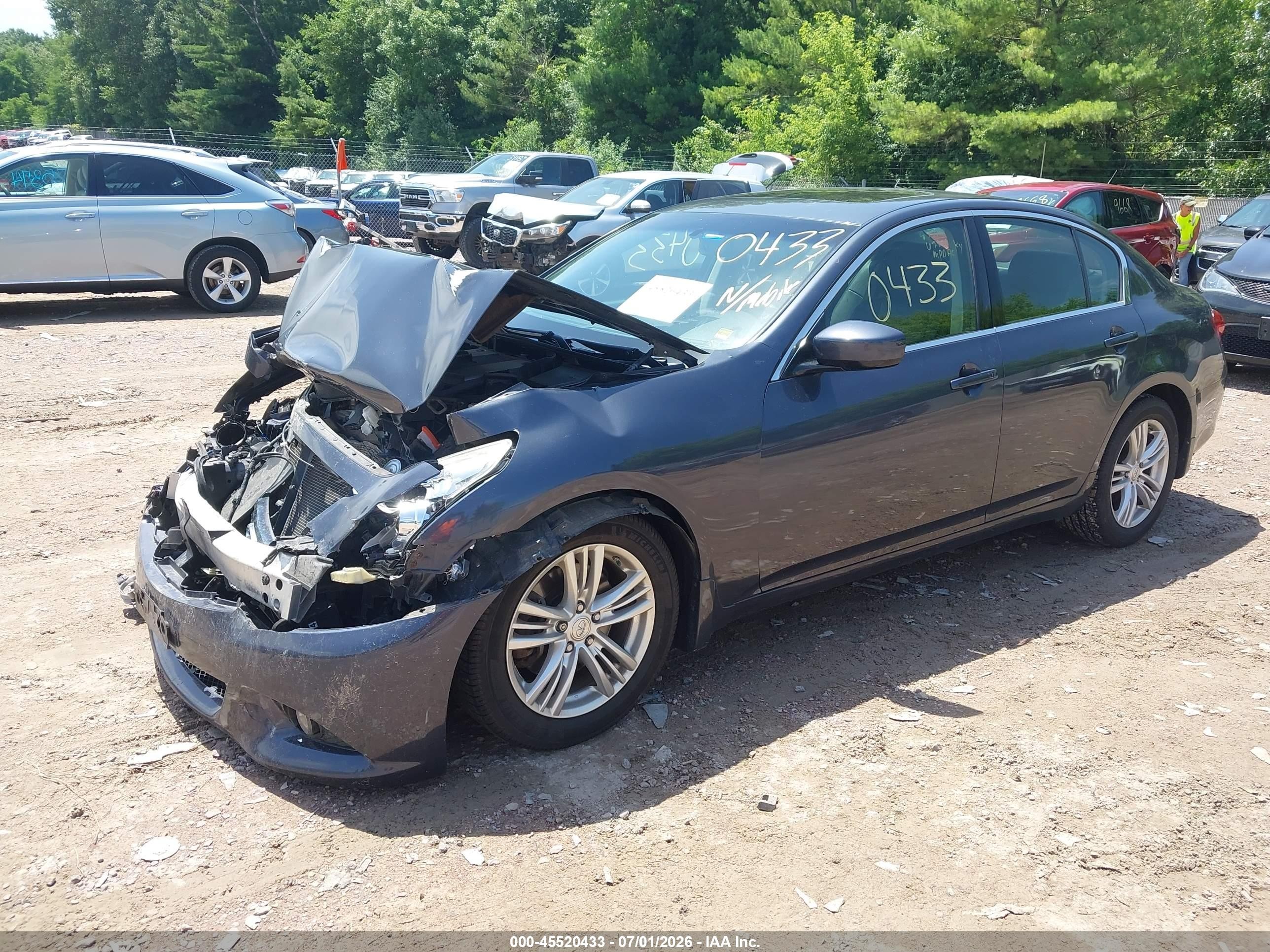 2012 Infiniti G37x Синий vin: JN1CV6AR5CM976922
