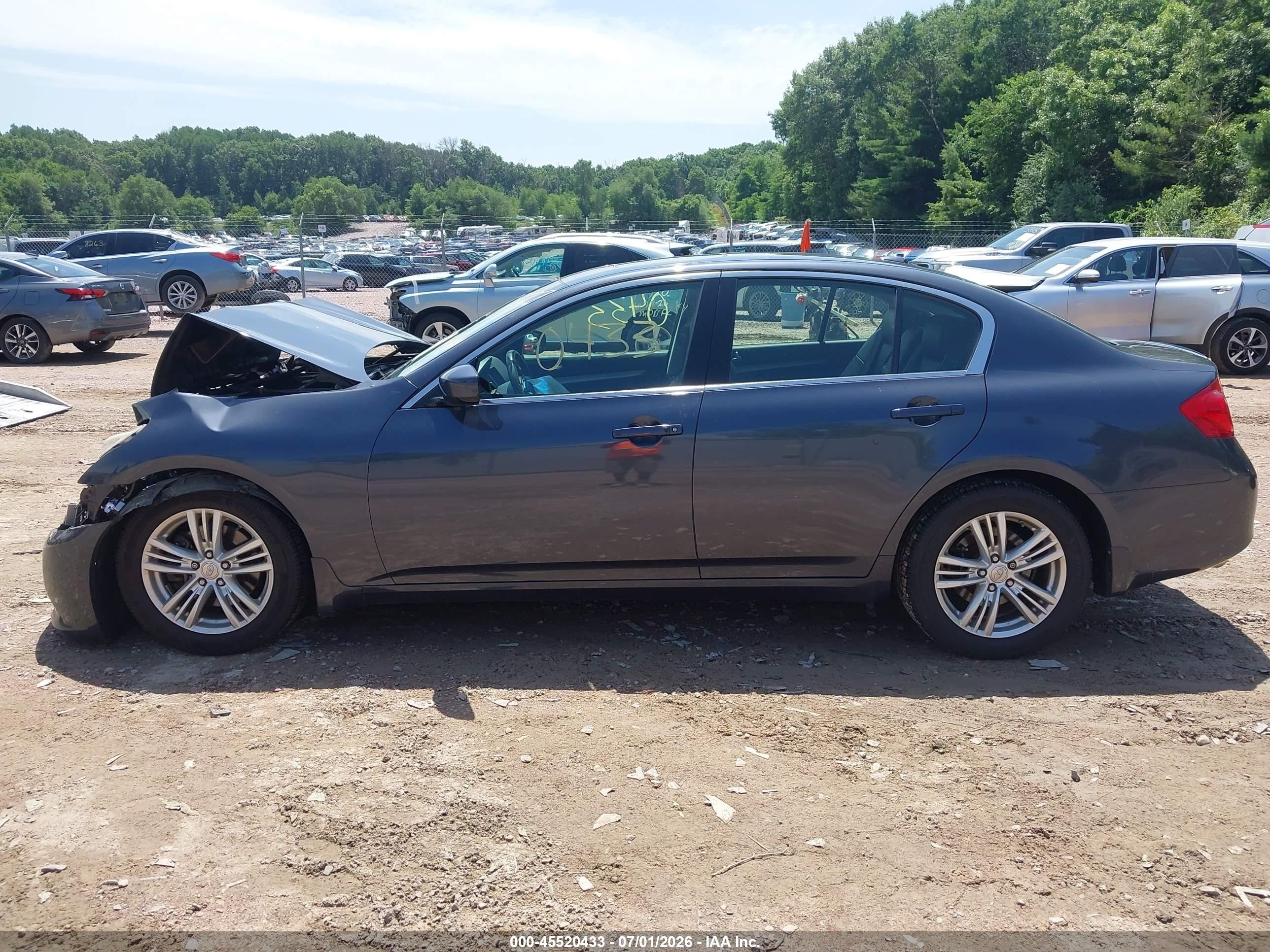 2012 Infiniti G37x Синий vin: JN1CV6AR5CM976922