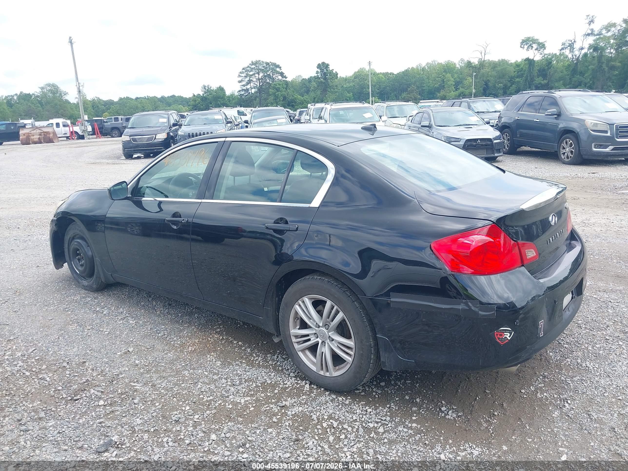 2013 Infiniti G37x   Black vin: JN1CV6AR5DM759369