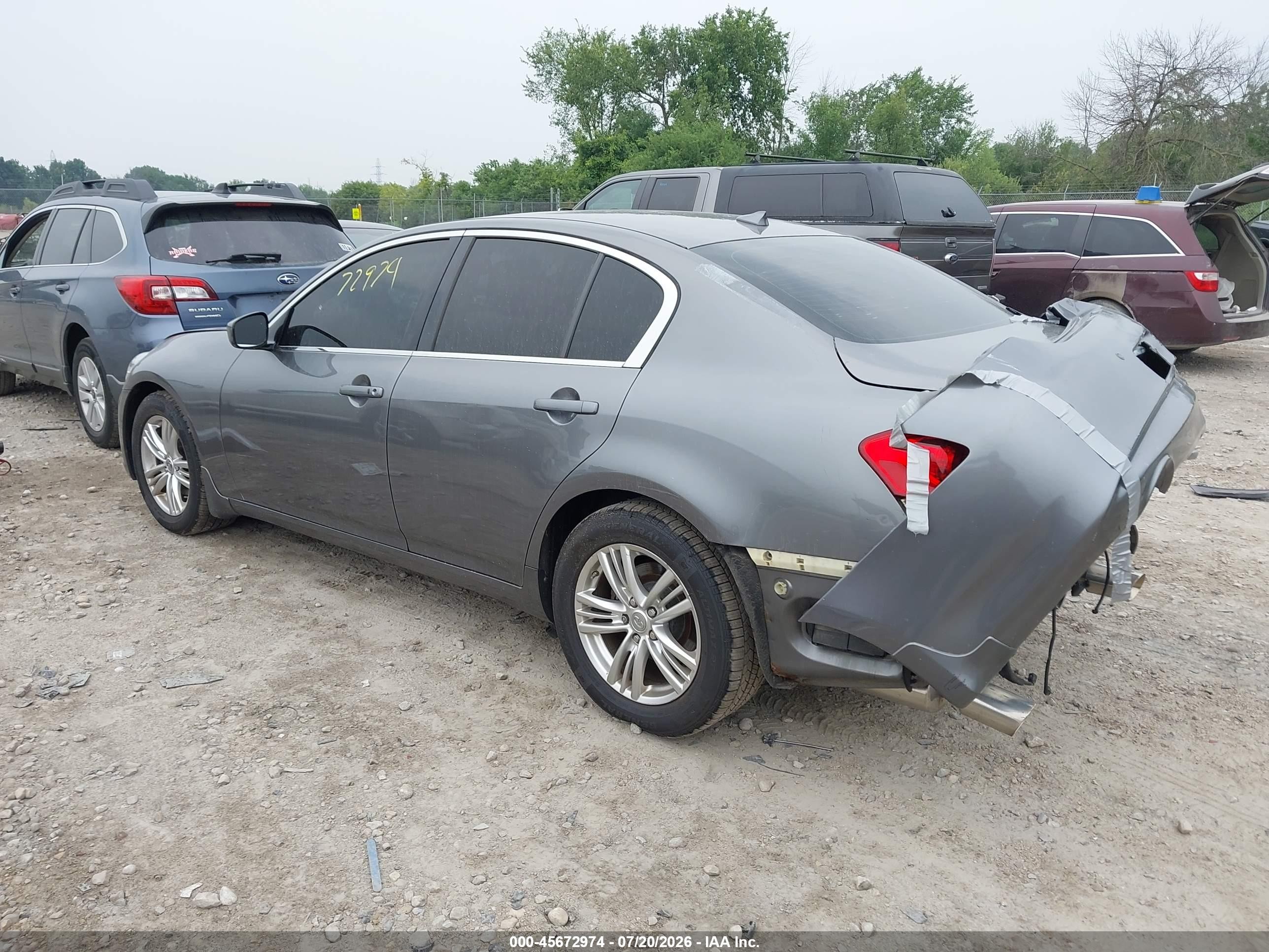2013 Infiniti G37x   Gray vin: JN1CV6AR5DM762773