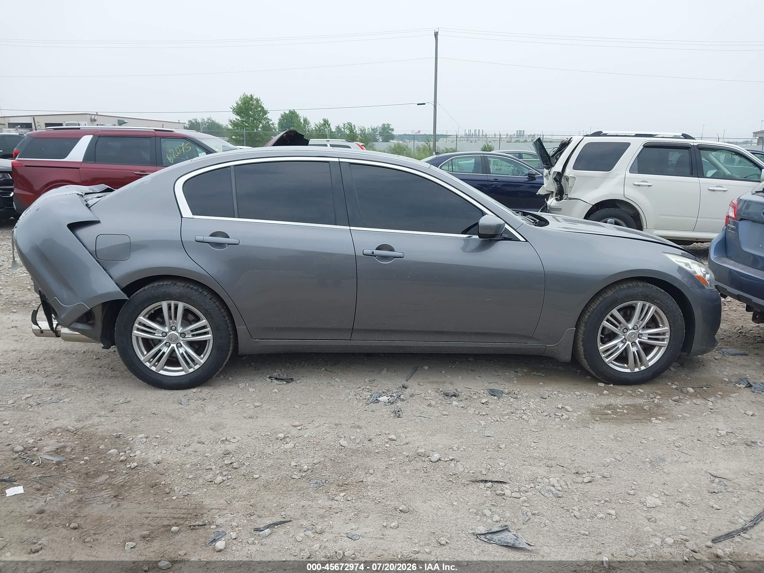 2013 Infiniti G37x   Gray vin: JN1CV6AR5DM762773