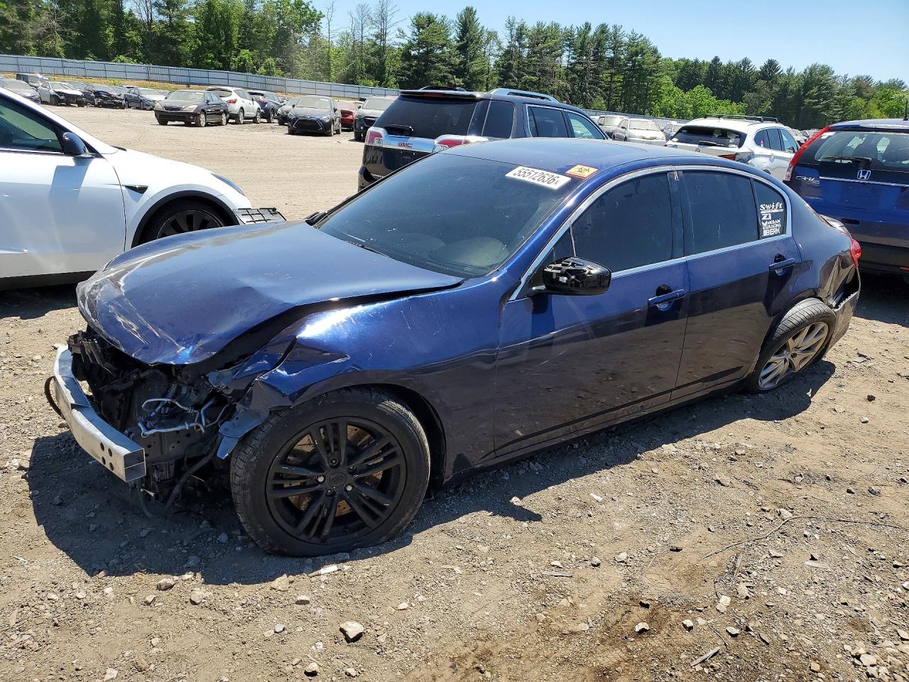 2013 Infiniti G37 Sedan X Blue vin: JN1CV6AR5DM770386