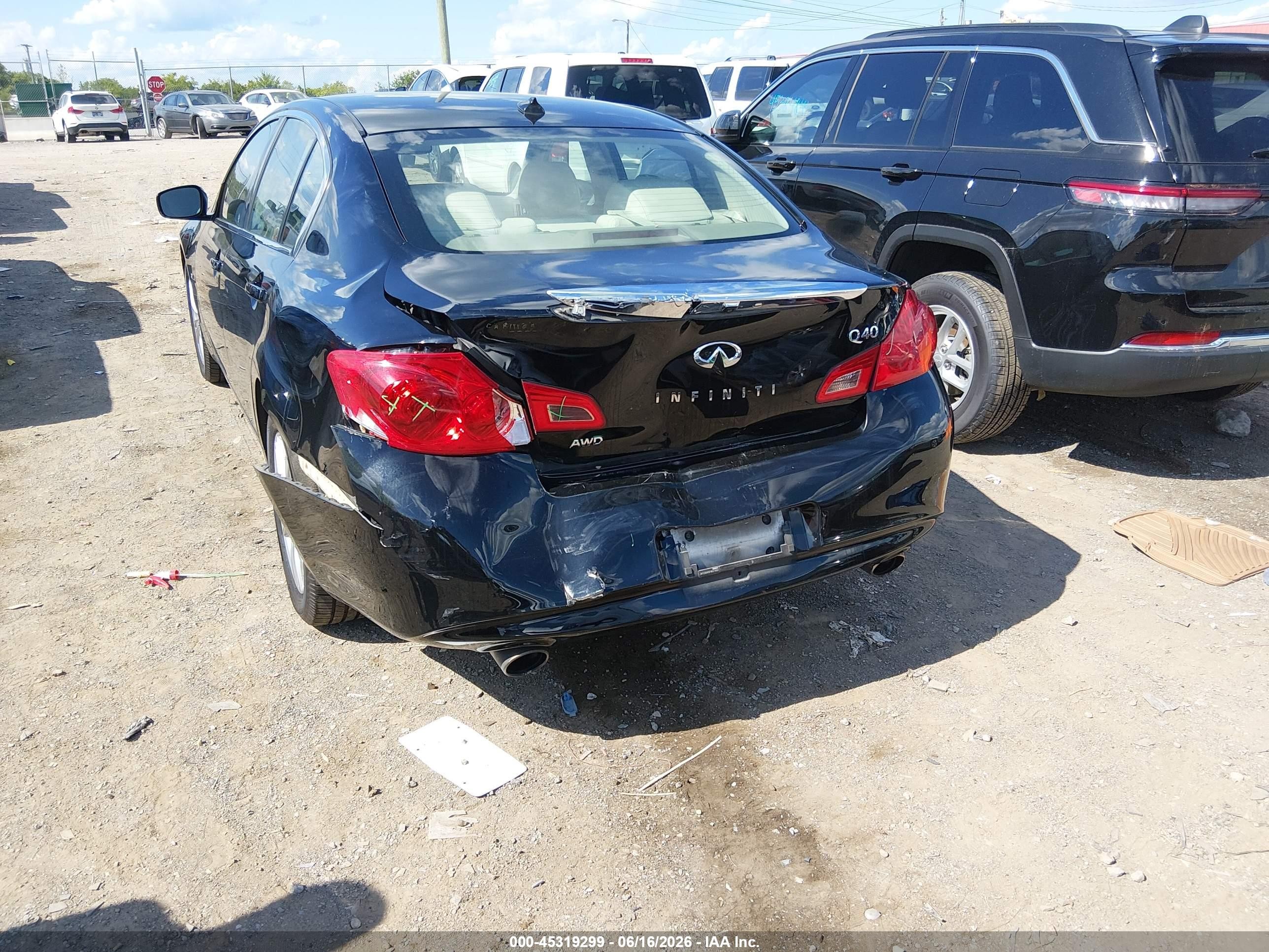 2015 Infiniti Q40   Black vin: JN1CV6AR5FM521654