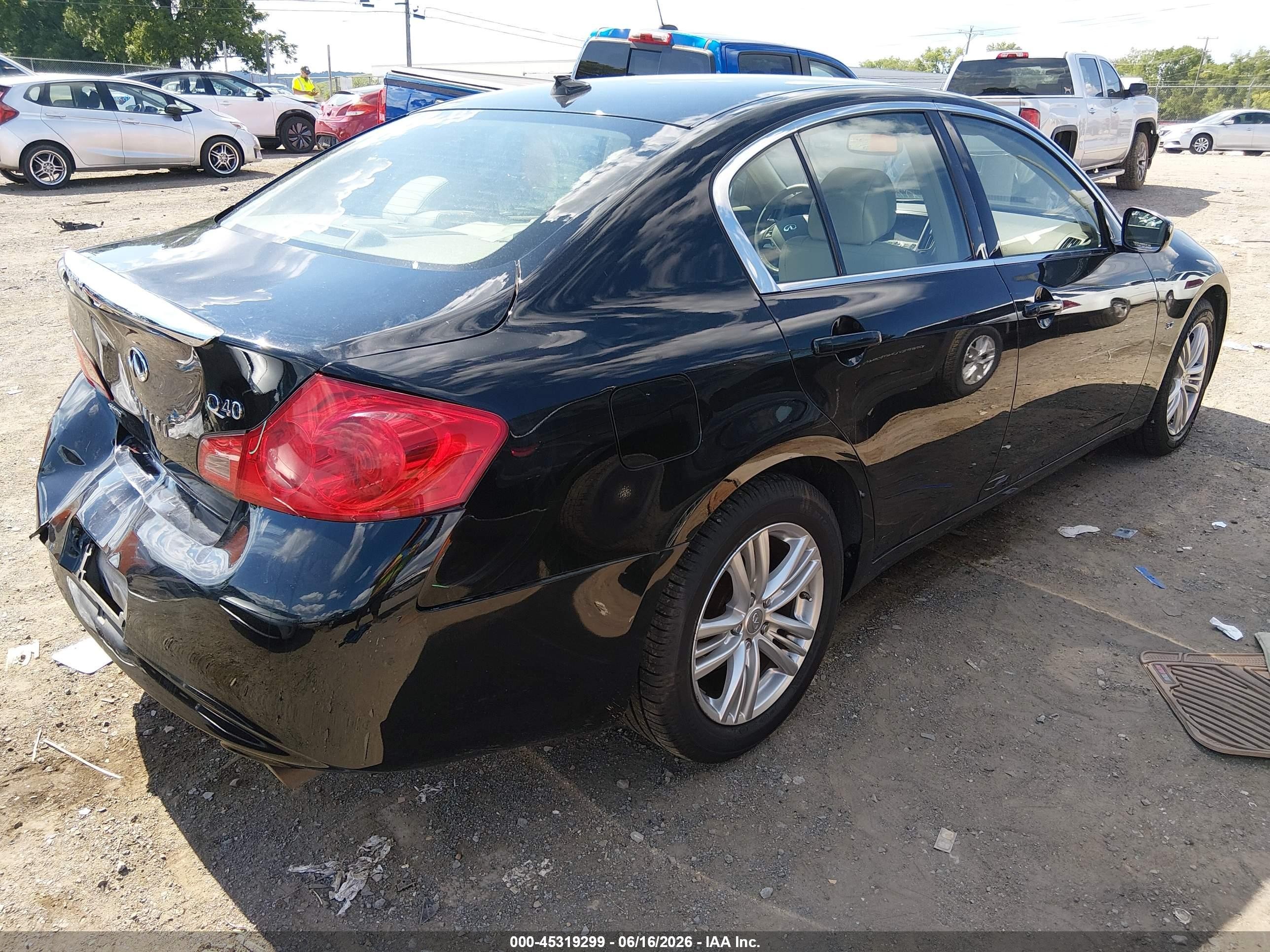 2015 Infiniti Q40   Black vin: JN1CV6AR5FM521654