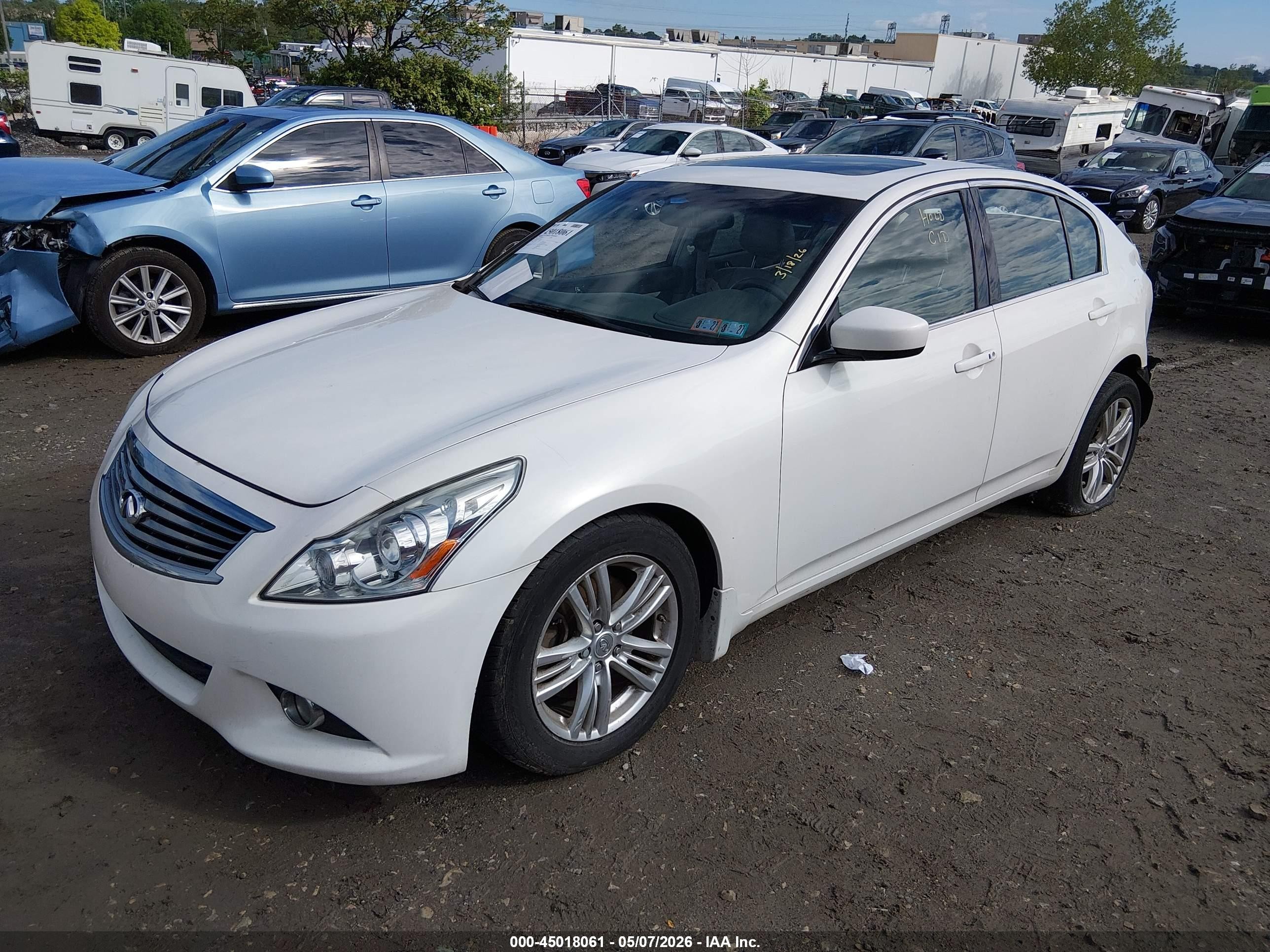 2010 Infiniti G37x White vin: JN1CV6AR6AM252346