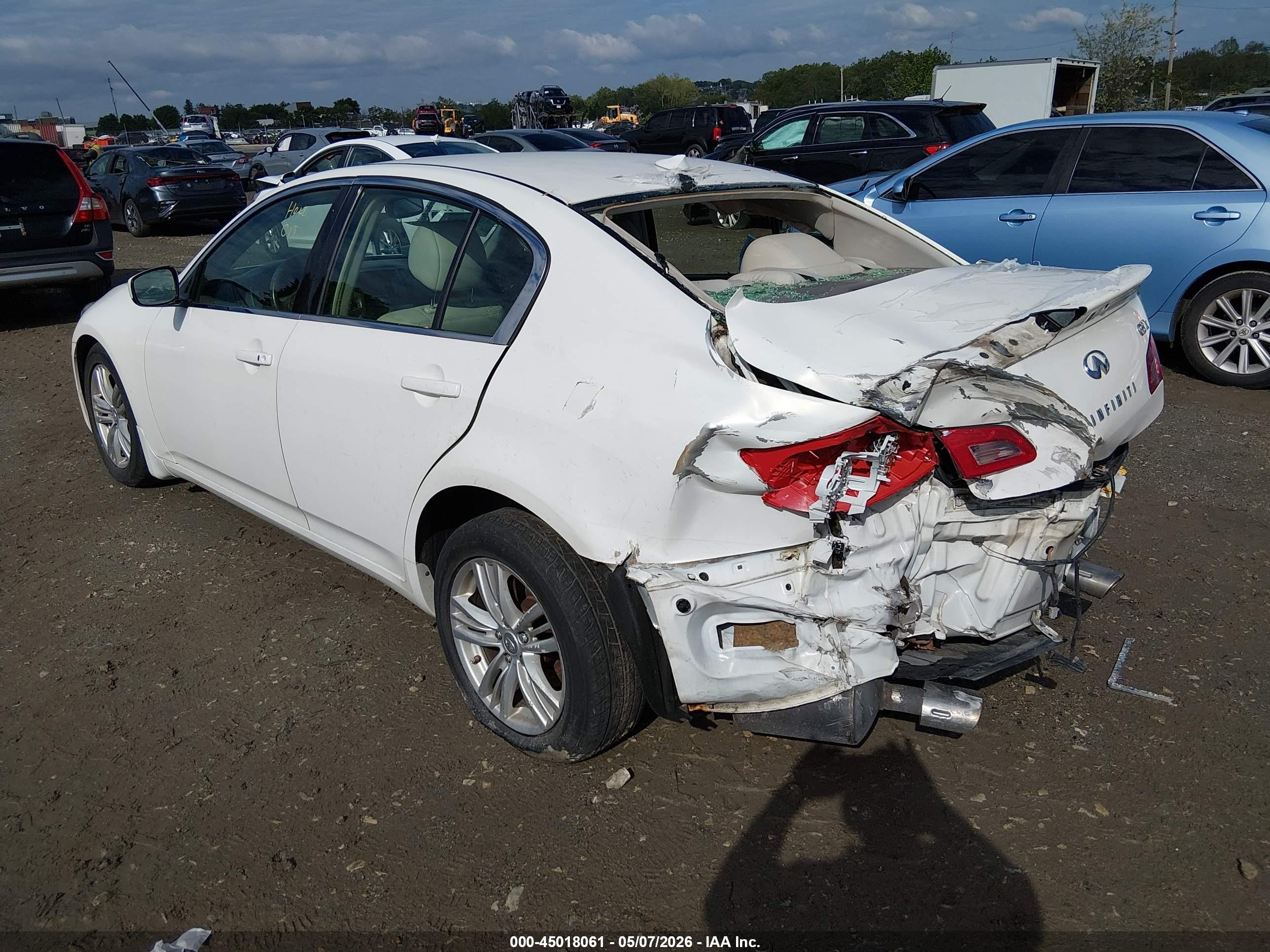 2010 Infiniti G37x White vin: JN1CV6AR6AM252346