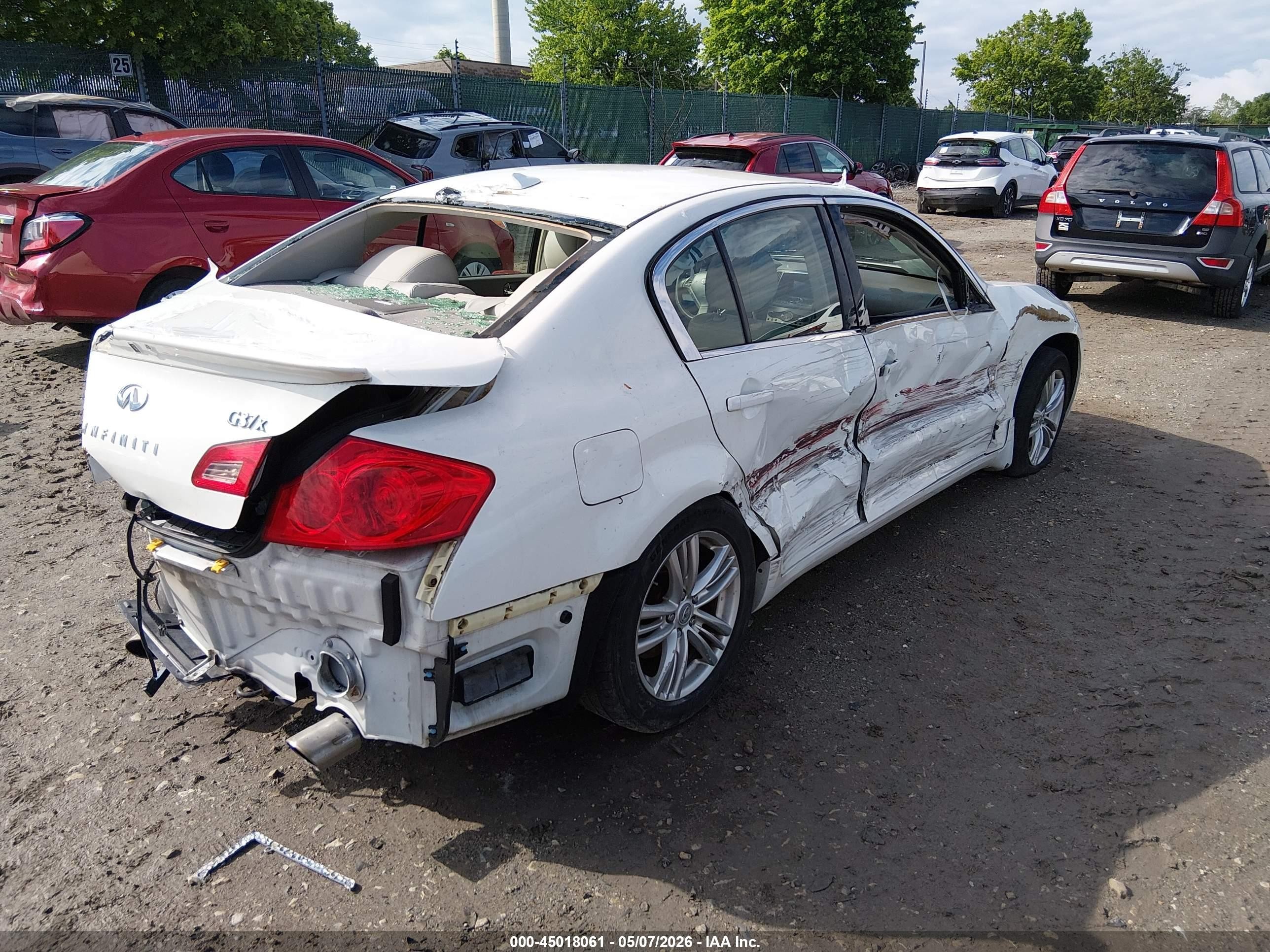 2010 Infiniti G37x White vin: JN1CV6AR6AM252346