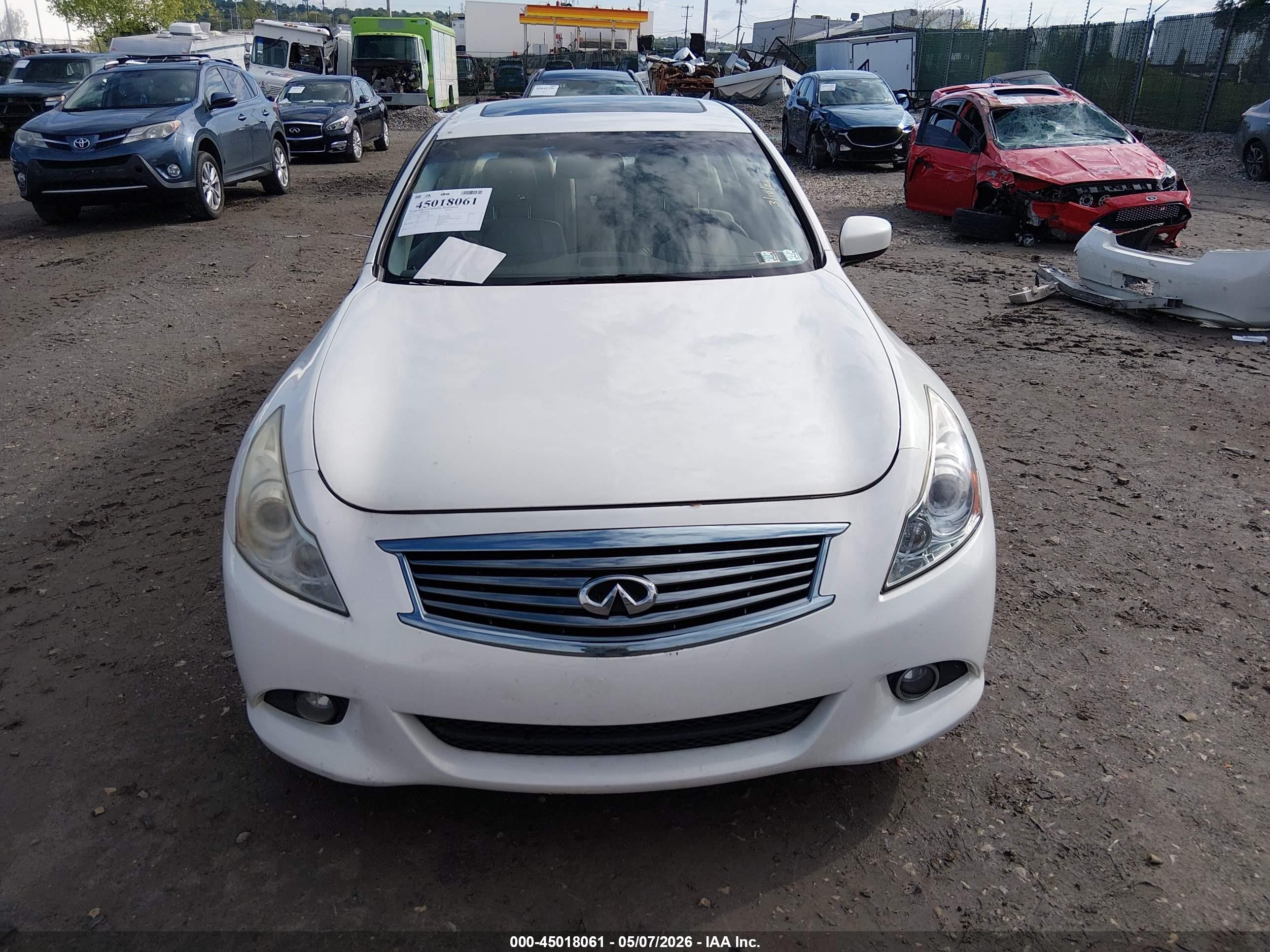 2010 Infiniti G37x White vin: JN1CV6AR6AM252346