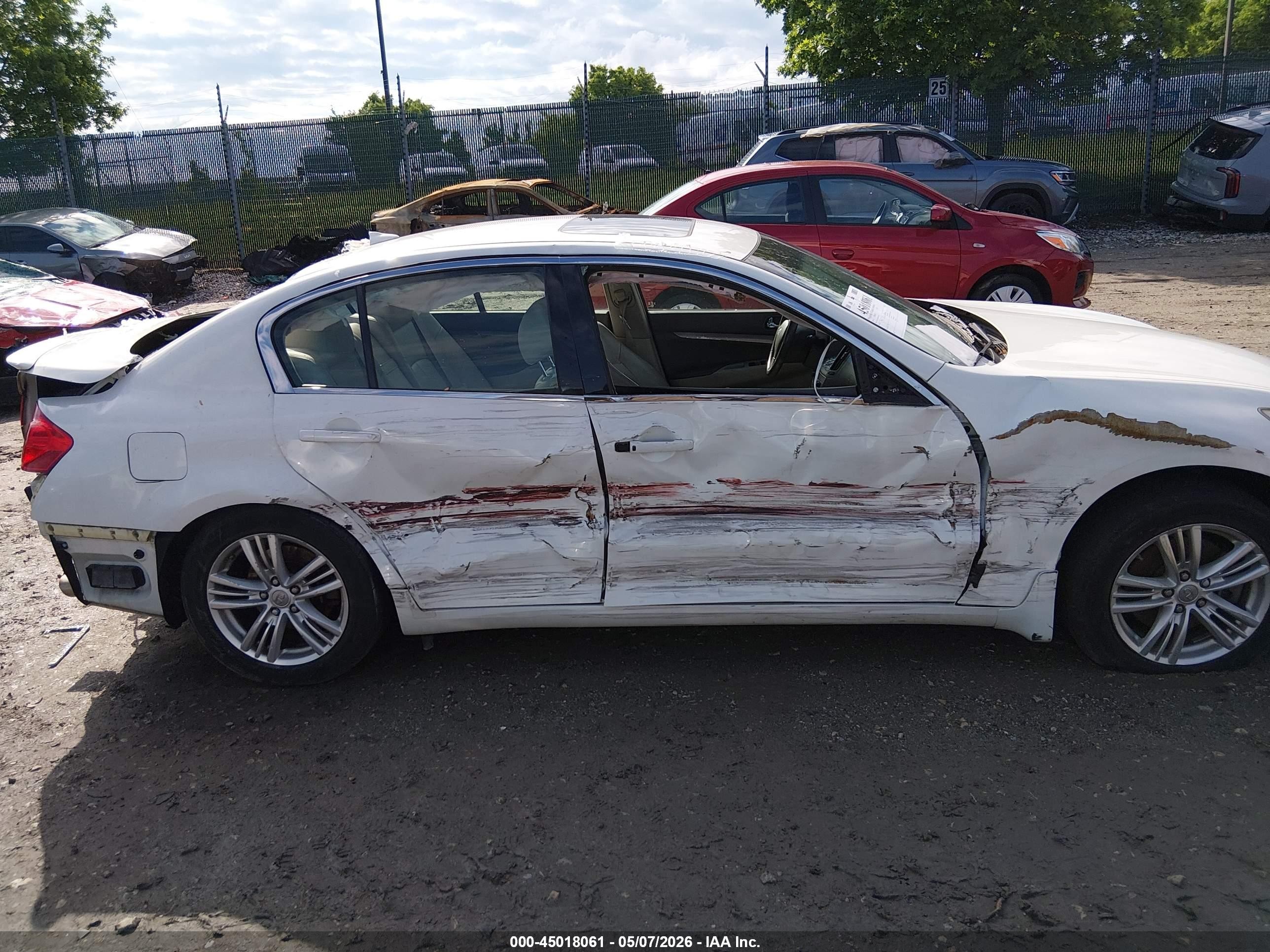 2010 Infiniti G37x White vin: JN1CV6AR6AM252346