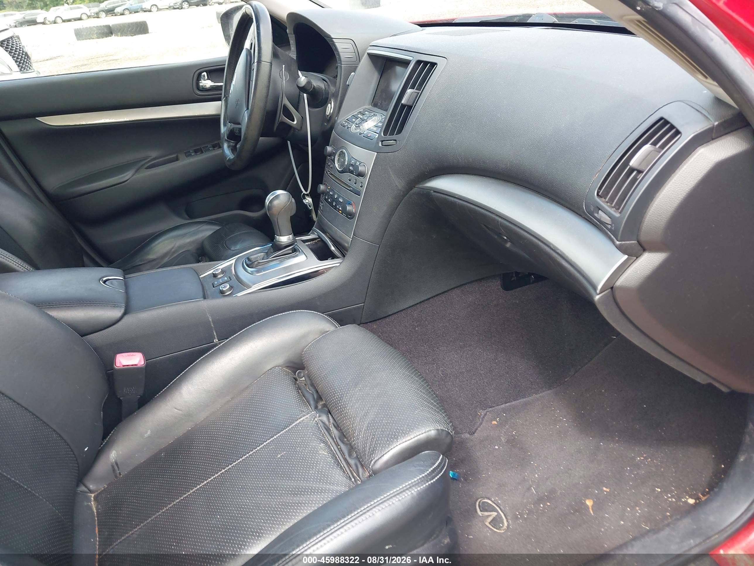 2010 Infiniti G37 Красный vin: JN1CV6AR6AM460050