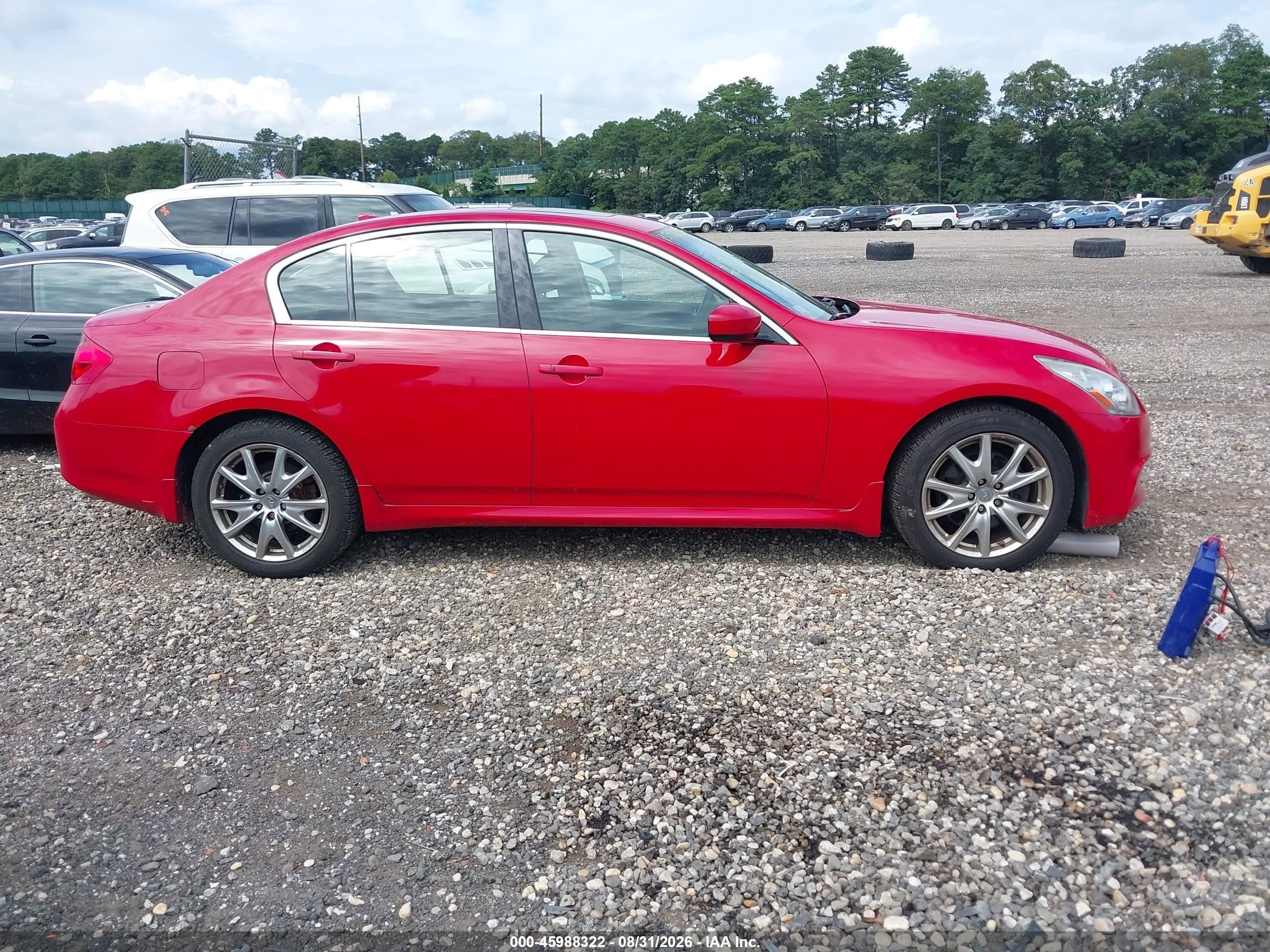 2010 Infiniti G37 Красный vin: JN1CV6AR6AM460050