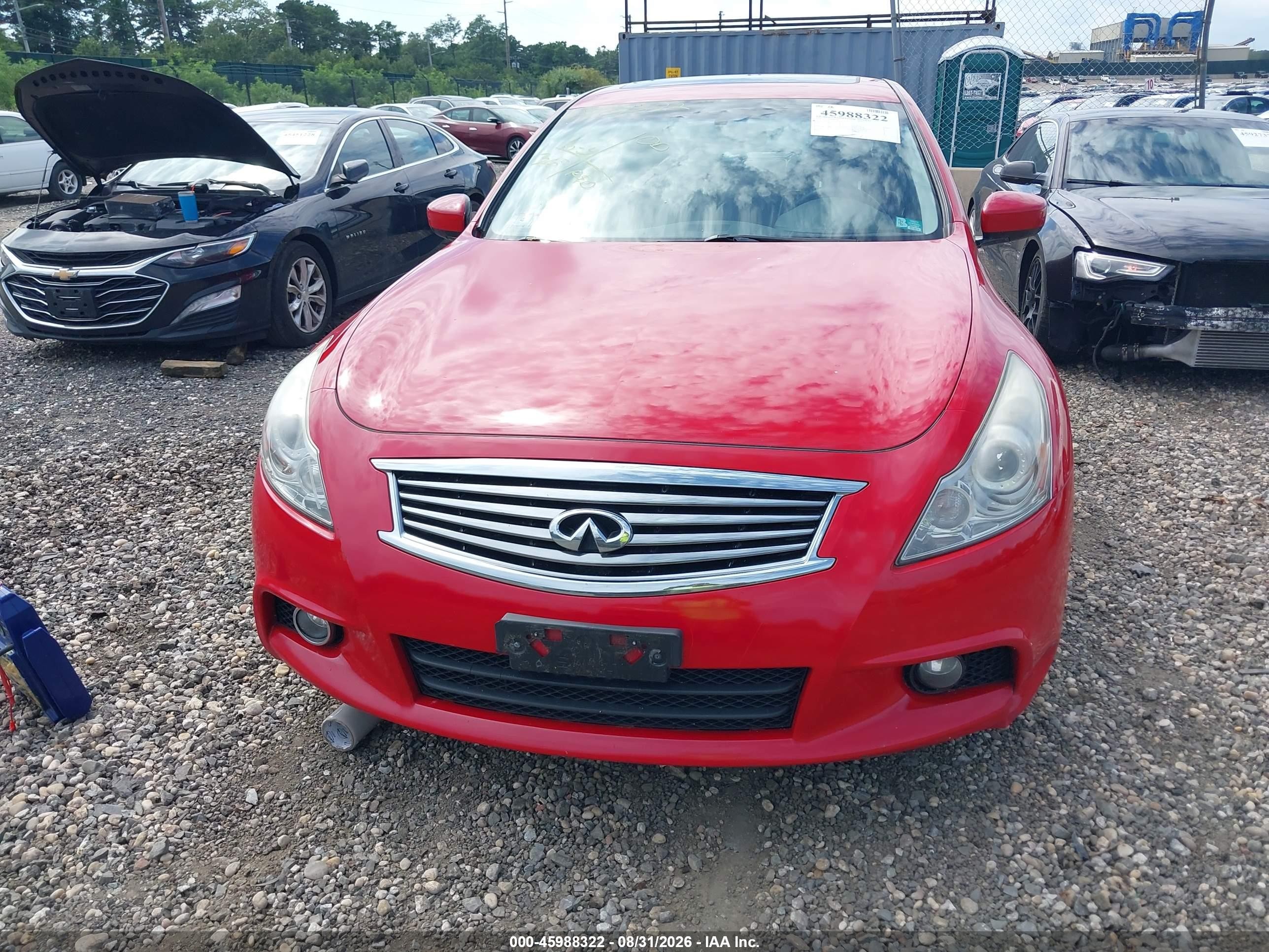 2010 Infiniti G37 Красный vin: JN1CV6AR6AM460050