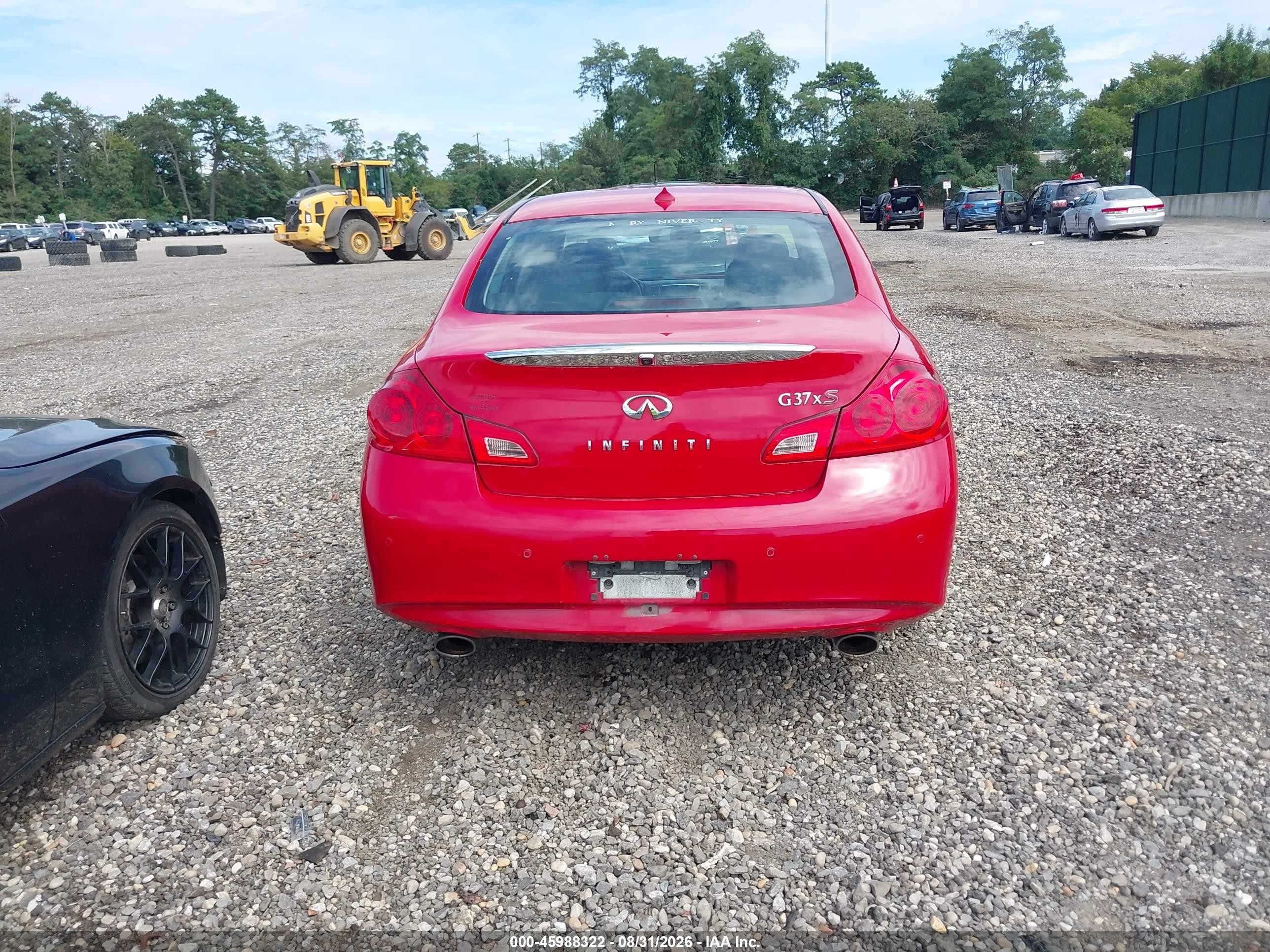 2010 Infiniti G37 Красный vin: JN1CV6AR6AM460050