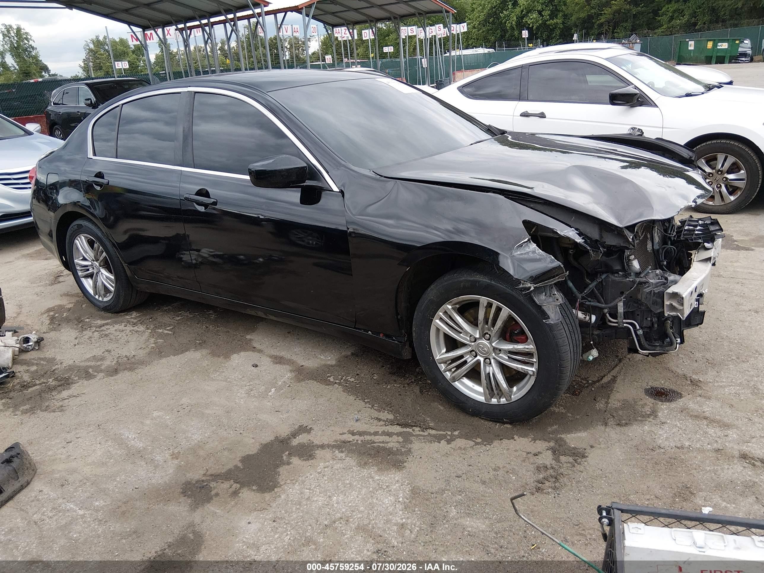 2012 Infiniti G37x   Black vin: JN1CV6AR6CM671221
