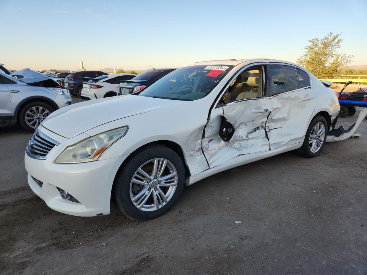 2012 Infiniti G37 White vin: JN1CV6AR6CM673650