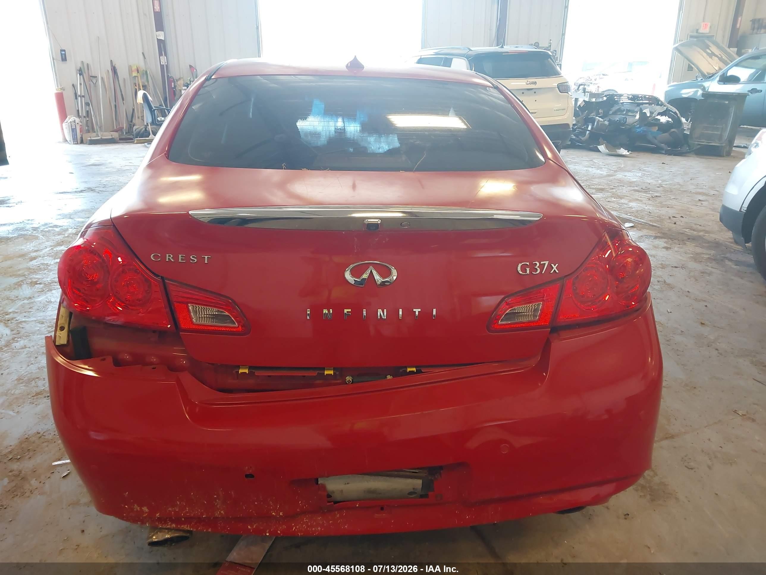 2010 Infiniti G37x   Red vin: JN1CV6AR7AM452975