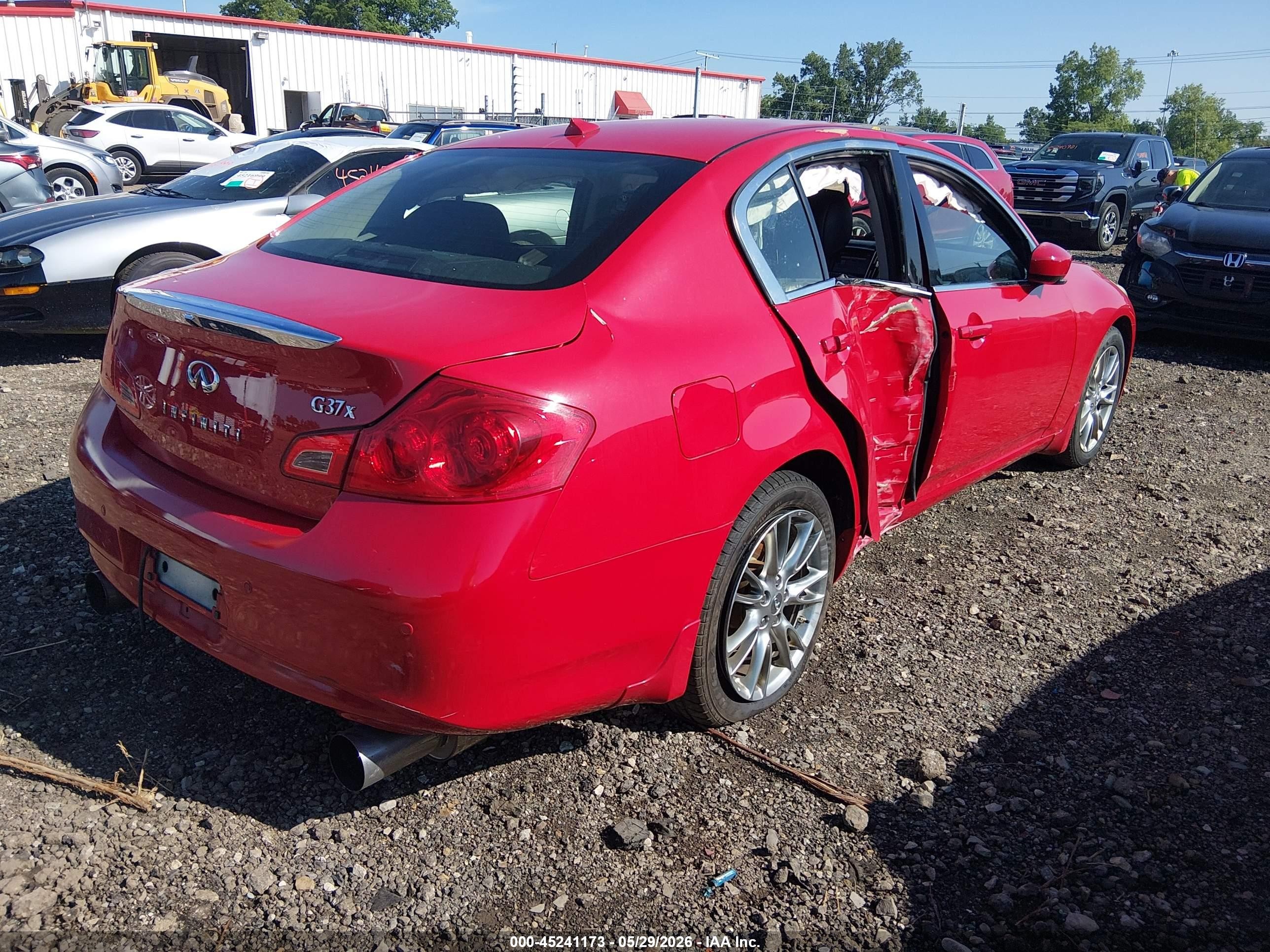 2012 Infiniti G37x   Красный vin: JN1CV6AR7CM682129