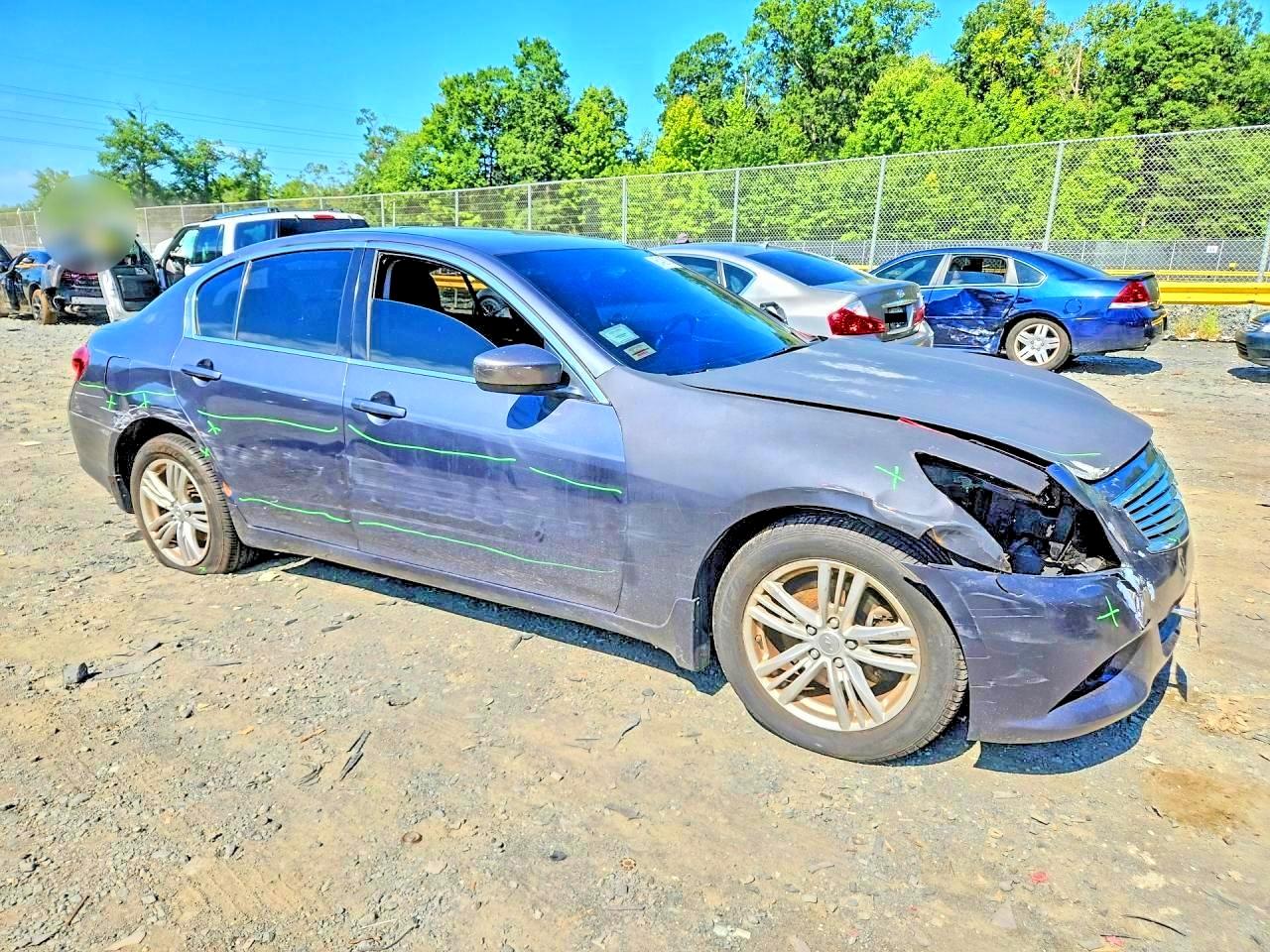 2012 Infiniti G37 Sedan X Blue vin: JN1CV6AR7CM972497