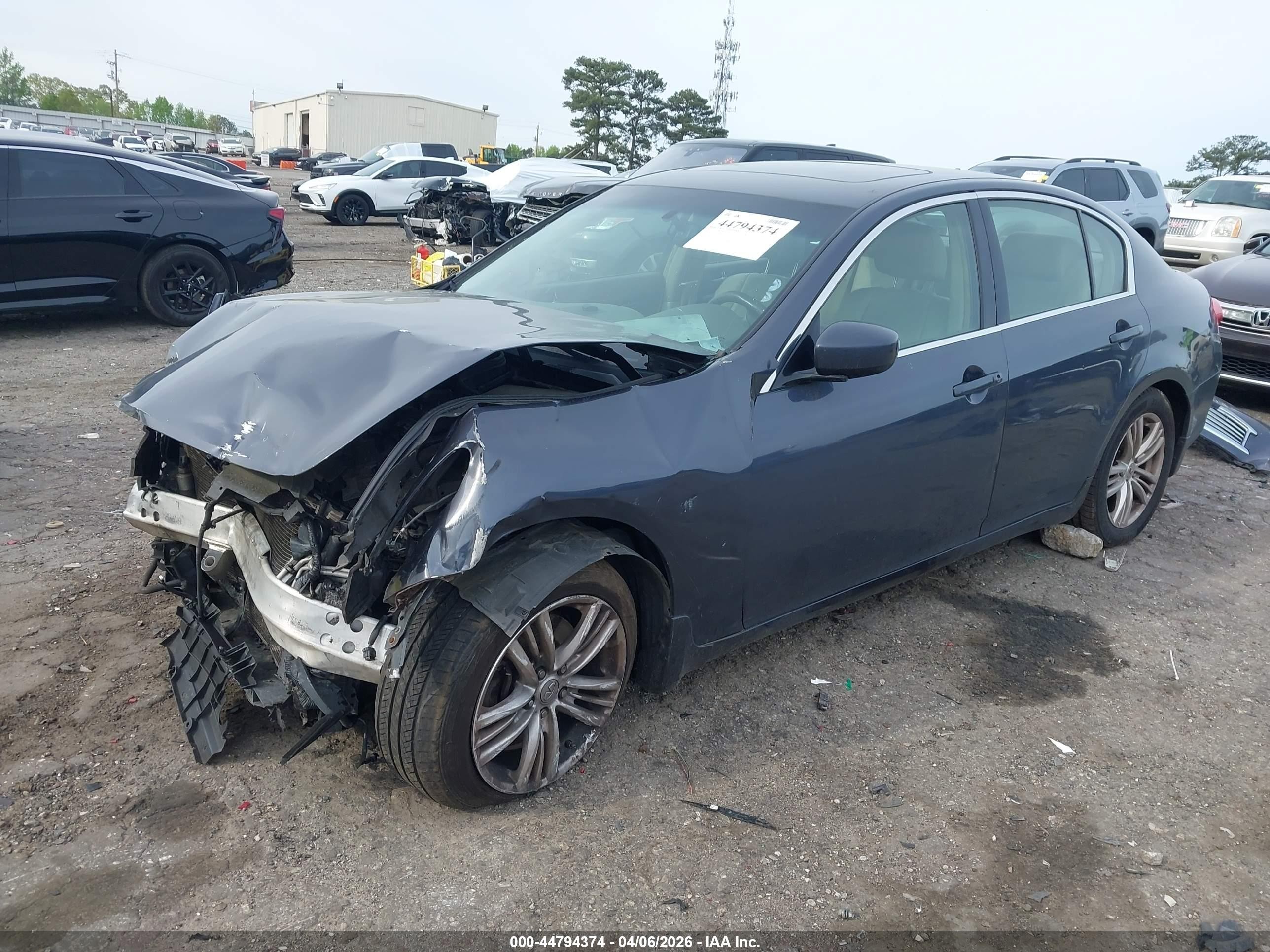 2012 Infiniti G37x   Dark Blue vin: JN1CV6AR7CM972824