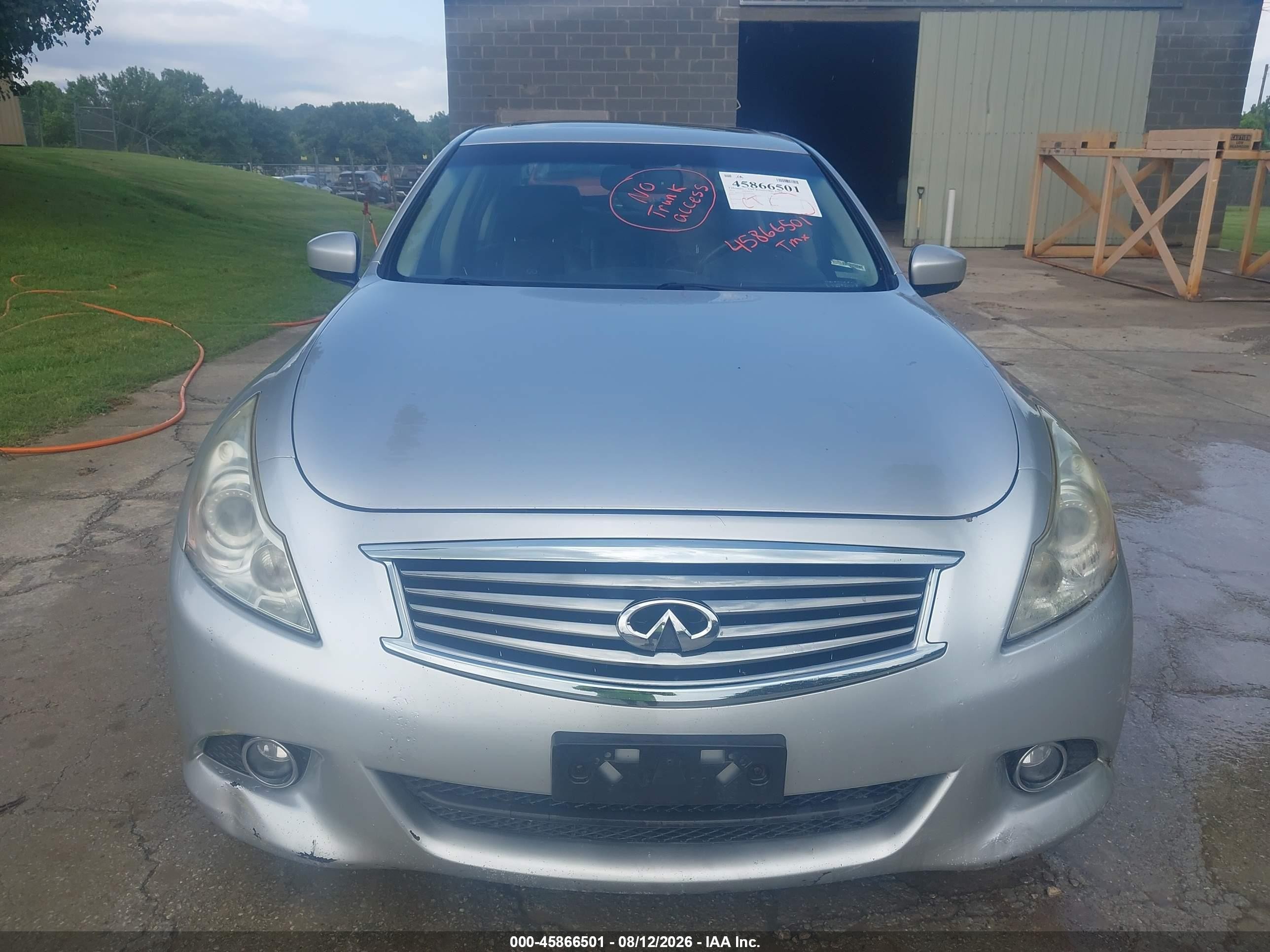 2012 Infiniti G37x   Silver vin: JN1CV6AR7CM973696