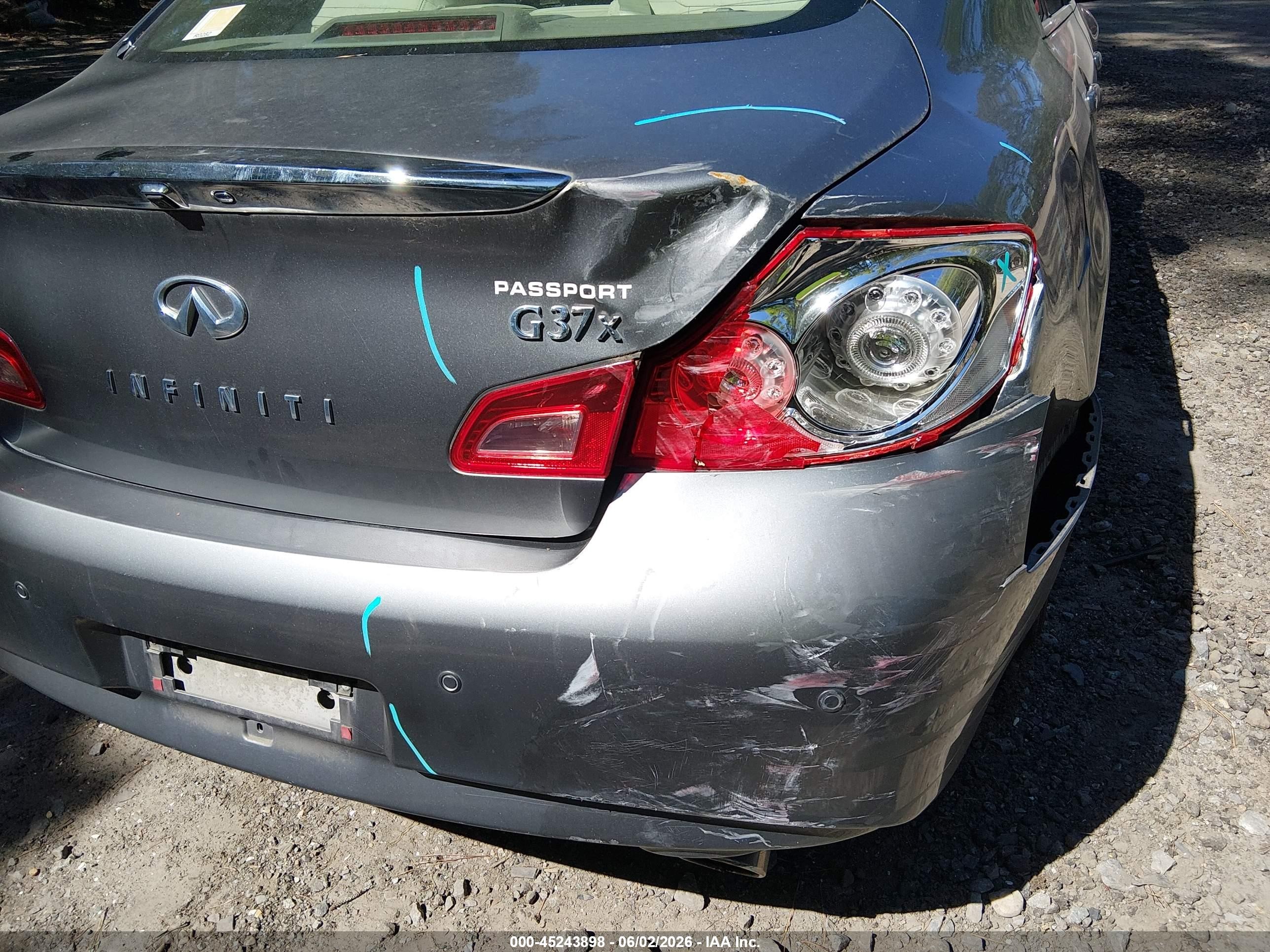 2012 Infiniti G37x   Серый vin: JN1CV6AR7CM978087