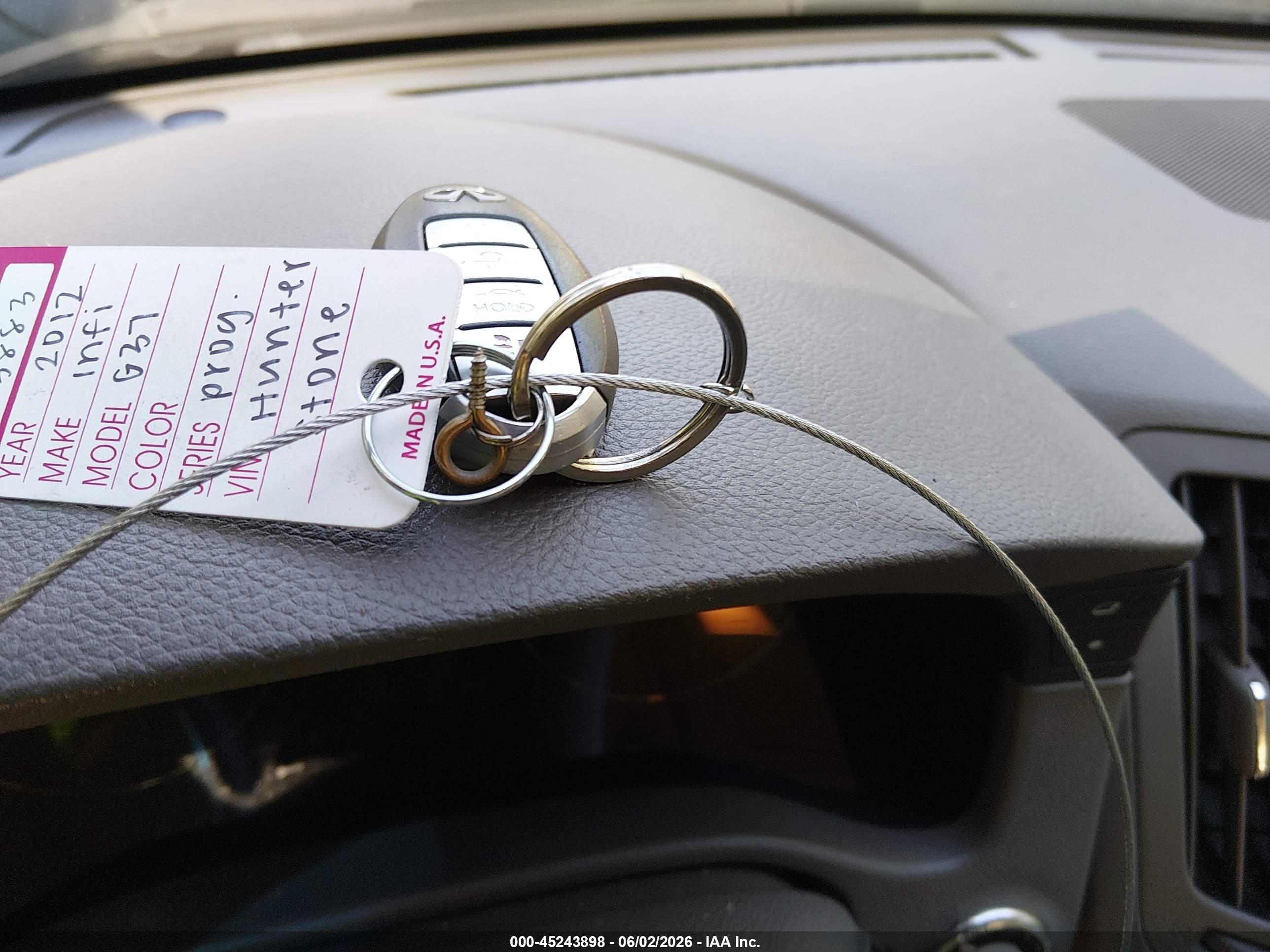 2012 Infiniti G37x   Серый vin: JN1CV6AR7CM978087
