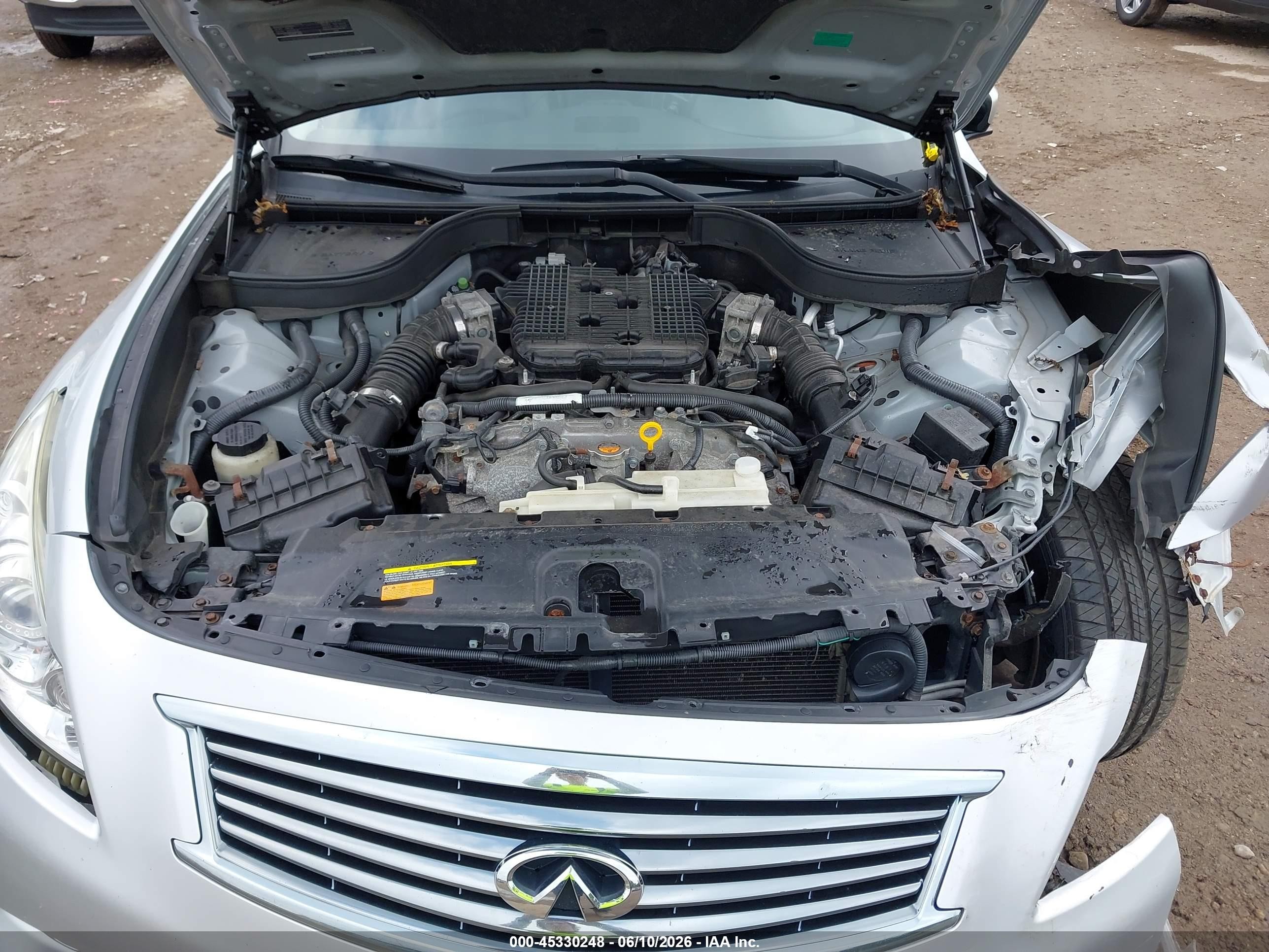 2013 Infiniti G37x   Серебряный vin: JN1CV6AR7DM358812