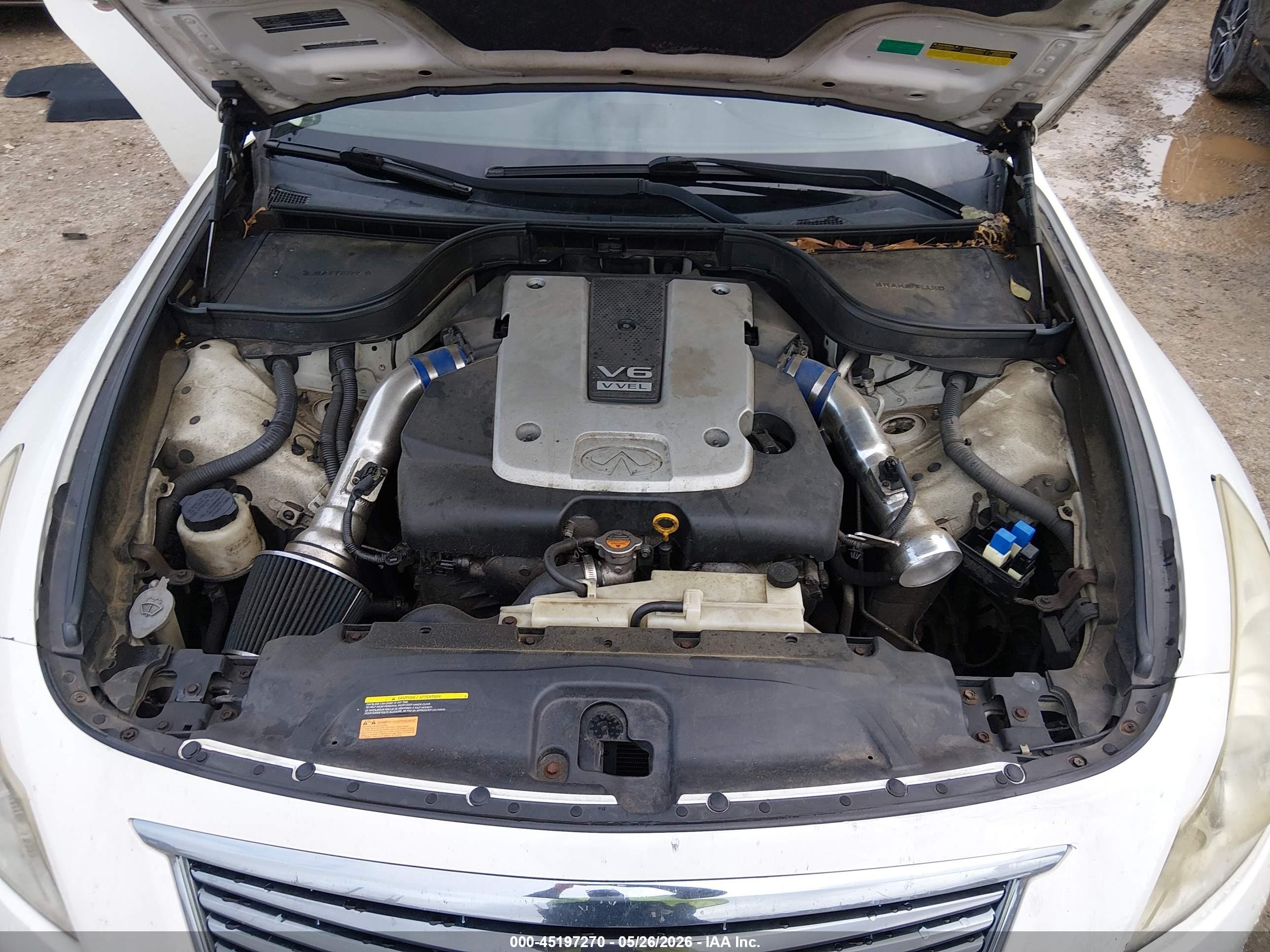2013 Infiniti G37x   White vin: JN1CV6AR7DM756277