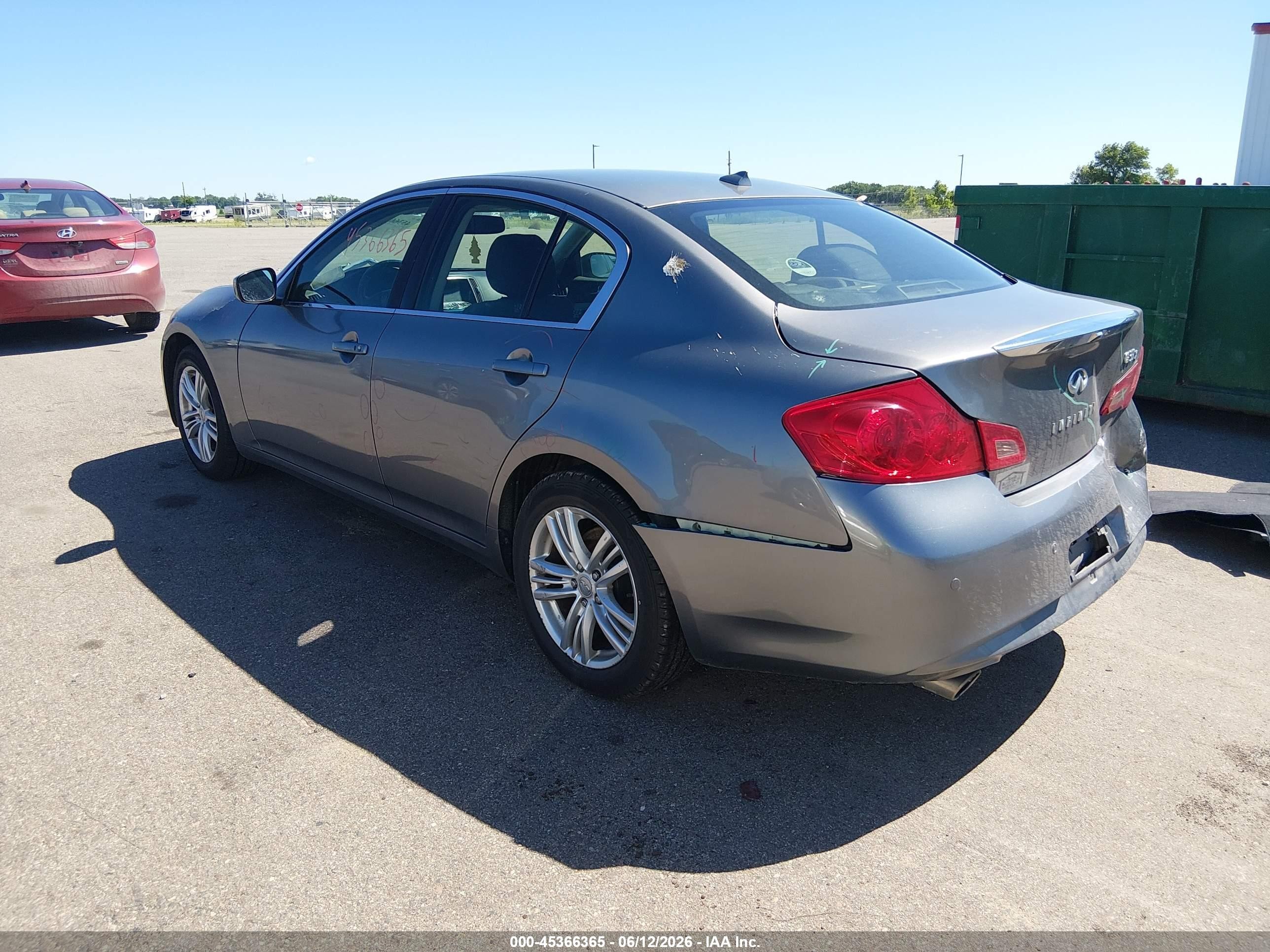 2013 Infiniti G37x   Gray vin: JN1CV6AR7DM757316