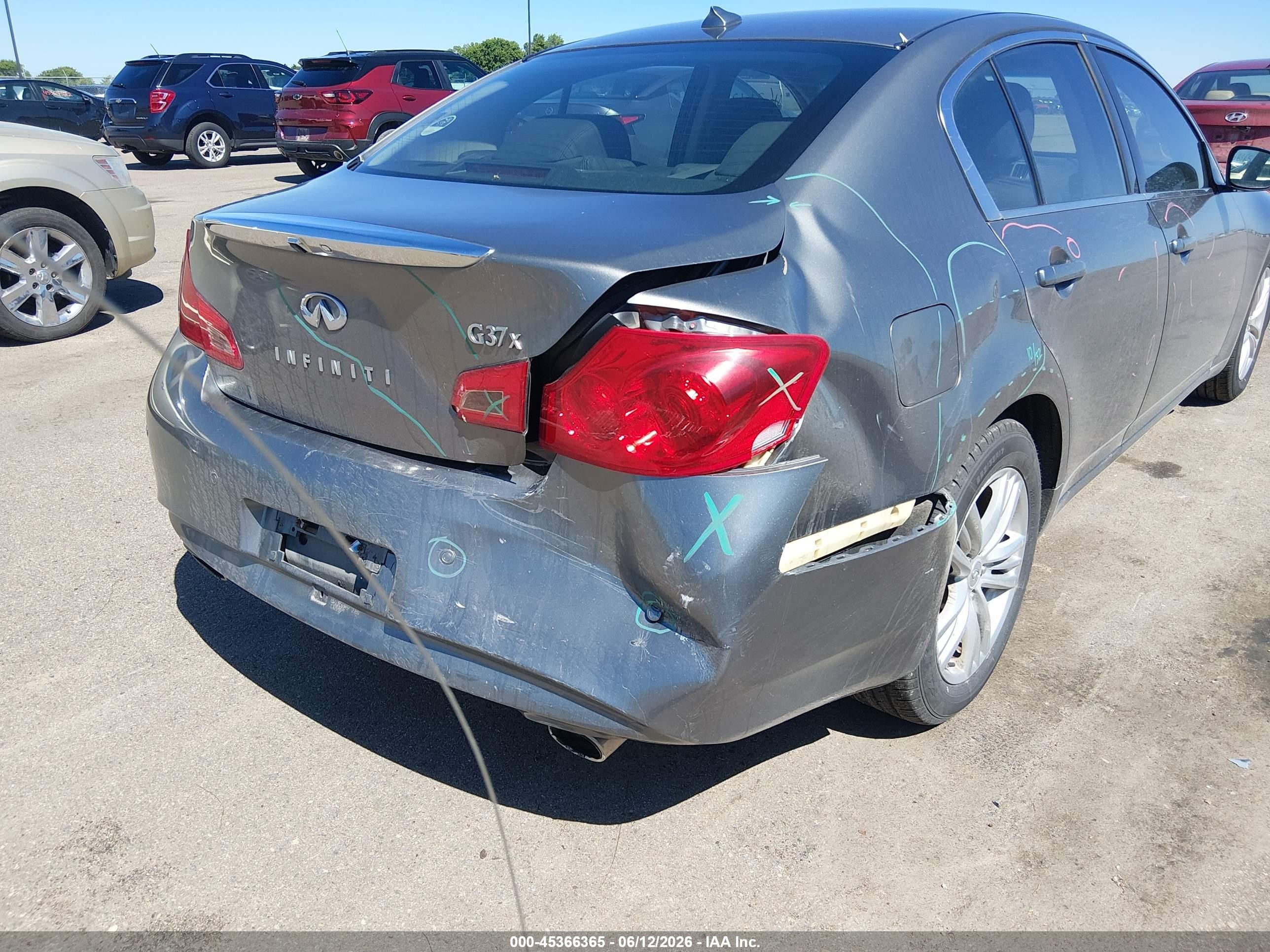 2013 Infiniti G37x   Gray vin: JN1CV6AR7DM757316