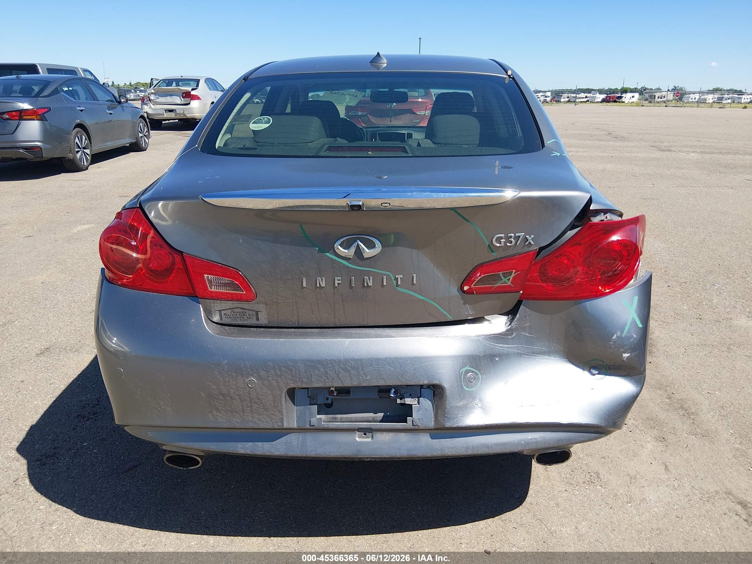 2013 Infiniti G37x   Gray vin: JN1CV6AR7DM757316