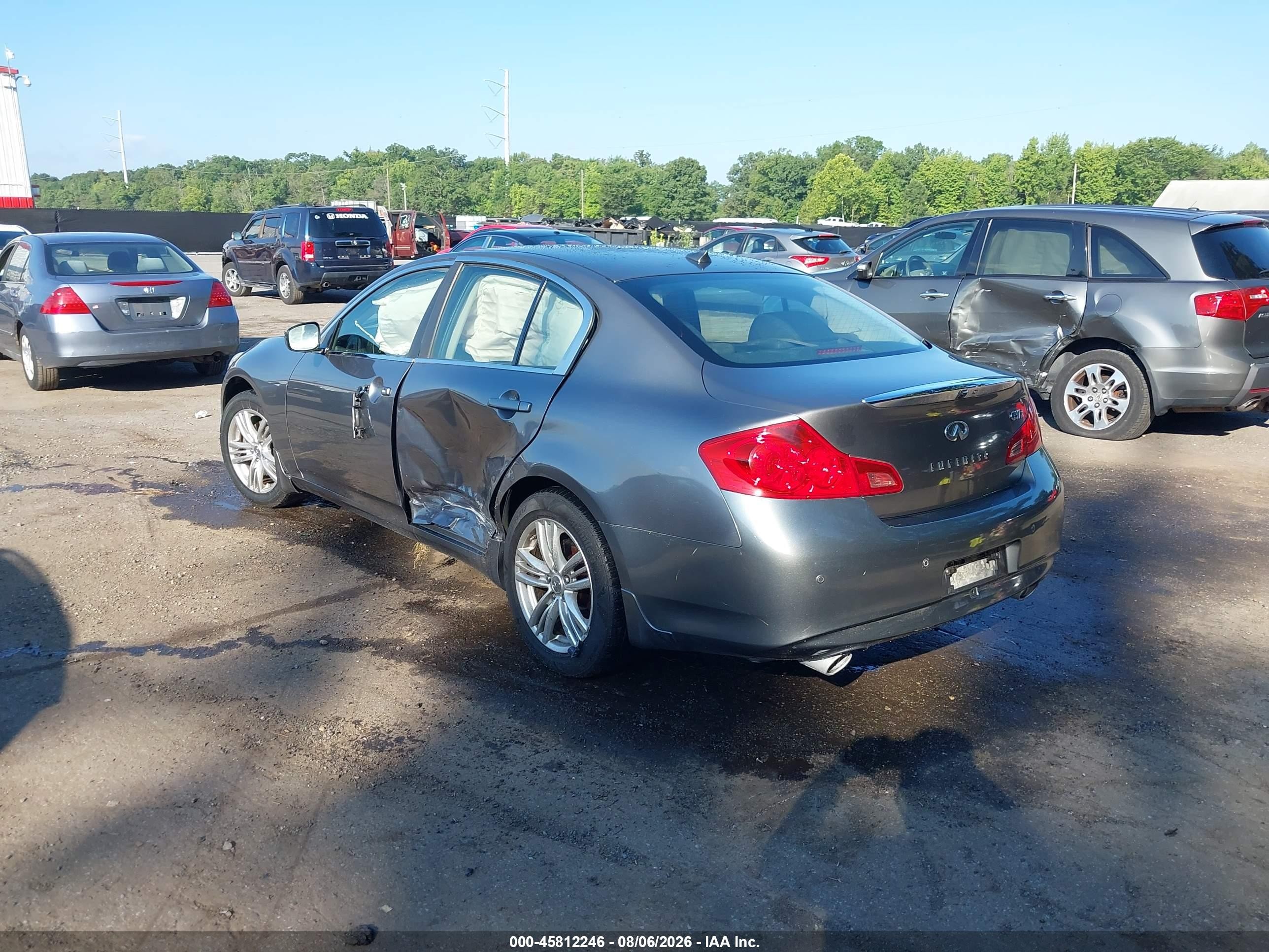 2013 Infiniti G37x Gray vin: JN1CV6AR7DM768929