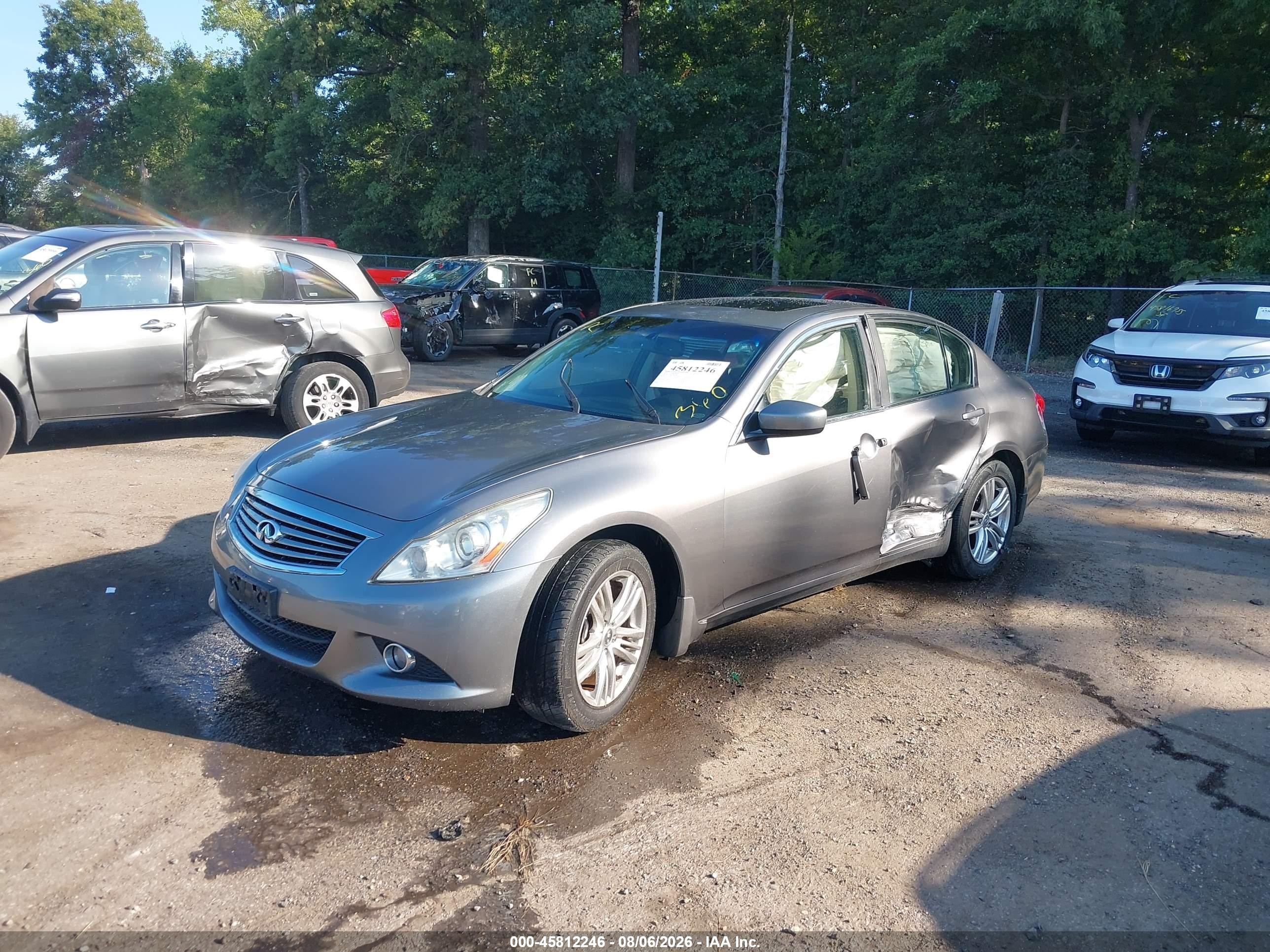2013 Infiniti G37x Gray vin: JN1CV6AR7DM768929