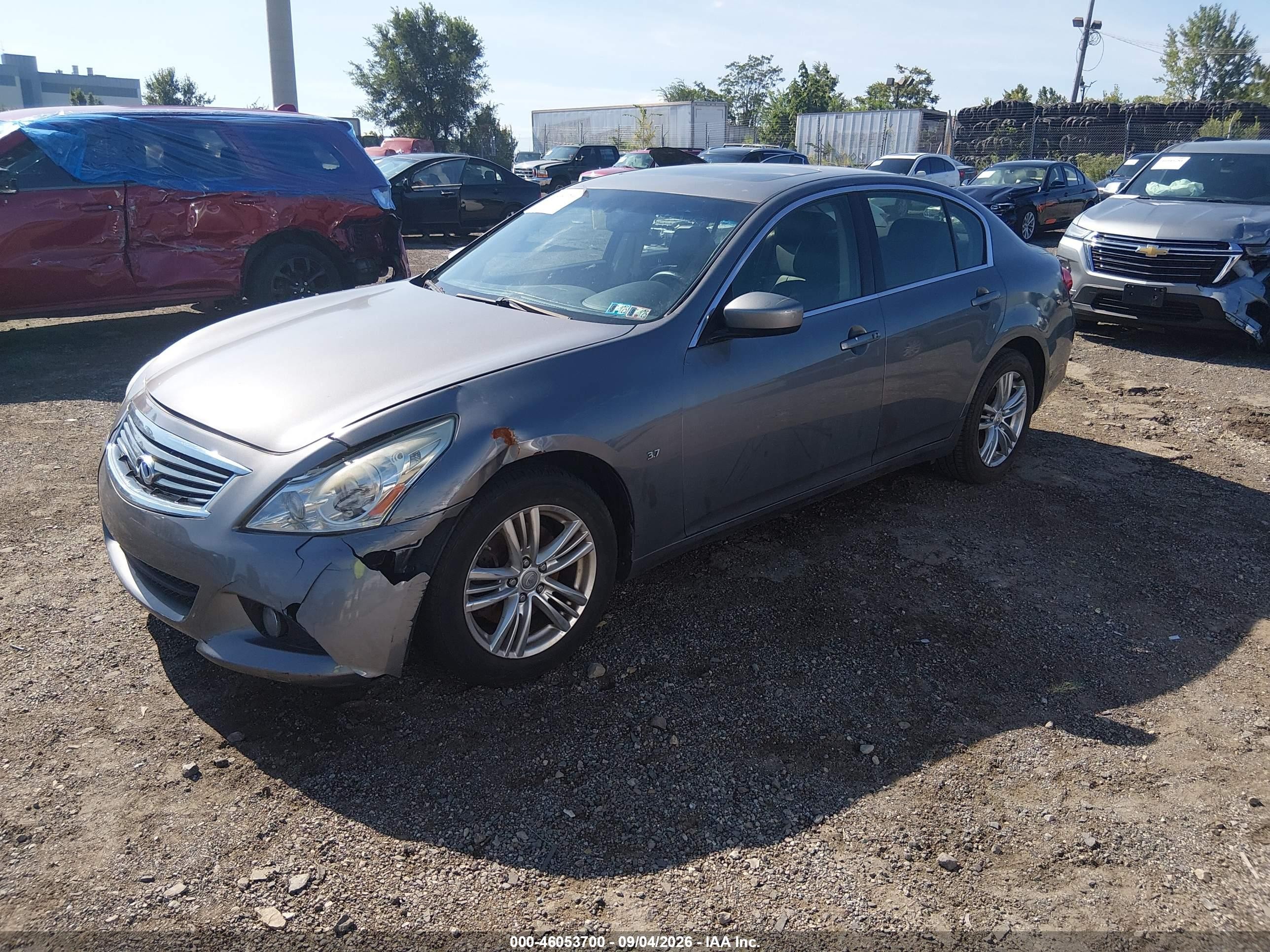 2015 Infiniti Q40   Gray vin: JN1CV6AR7FM524703
