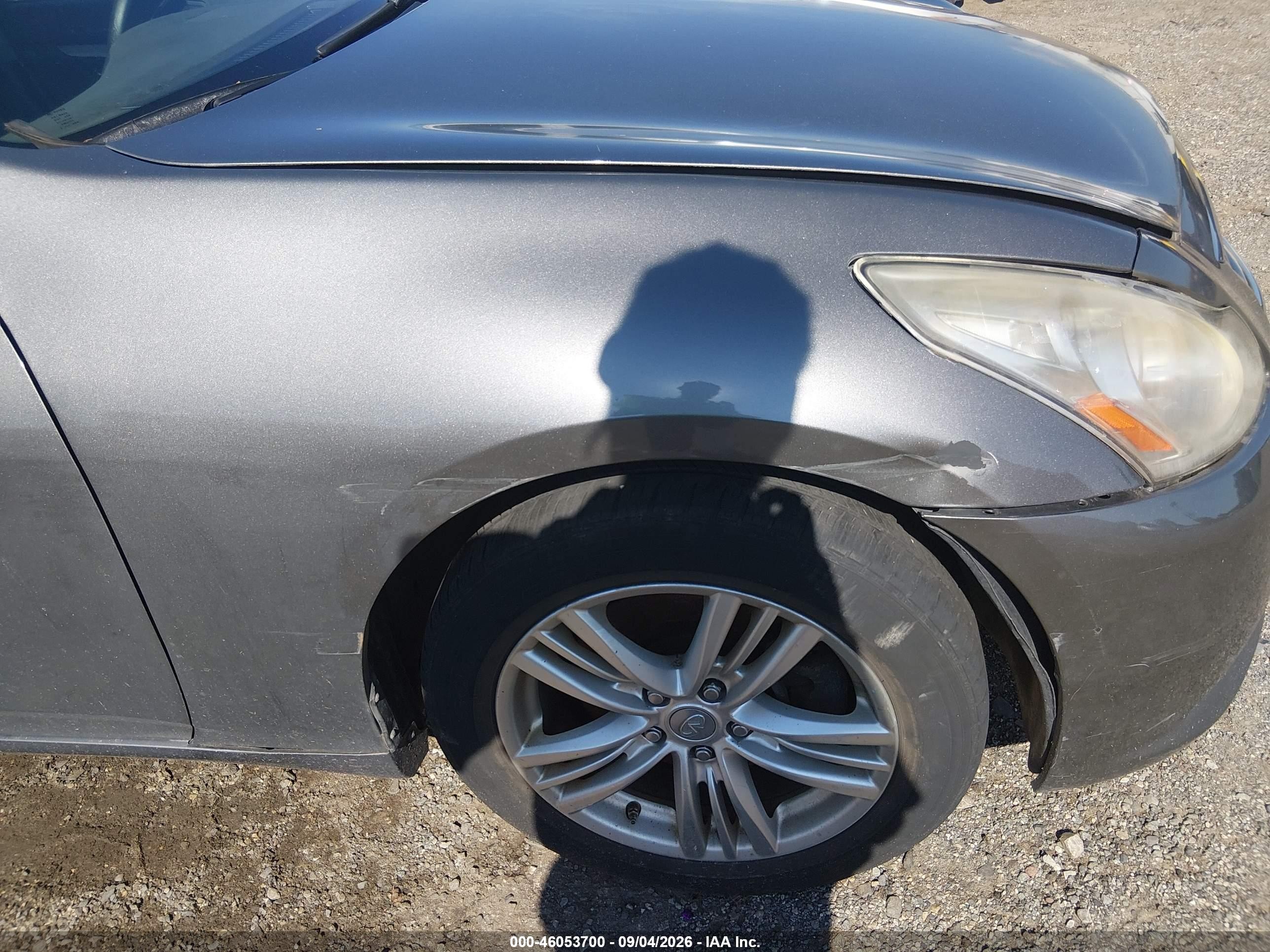 2015 Infiniti Q40   Gray vin: JN1CV6AR7FM524703