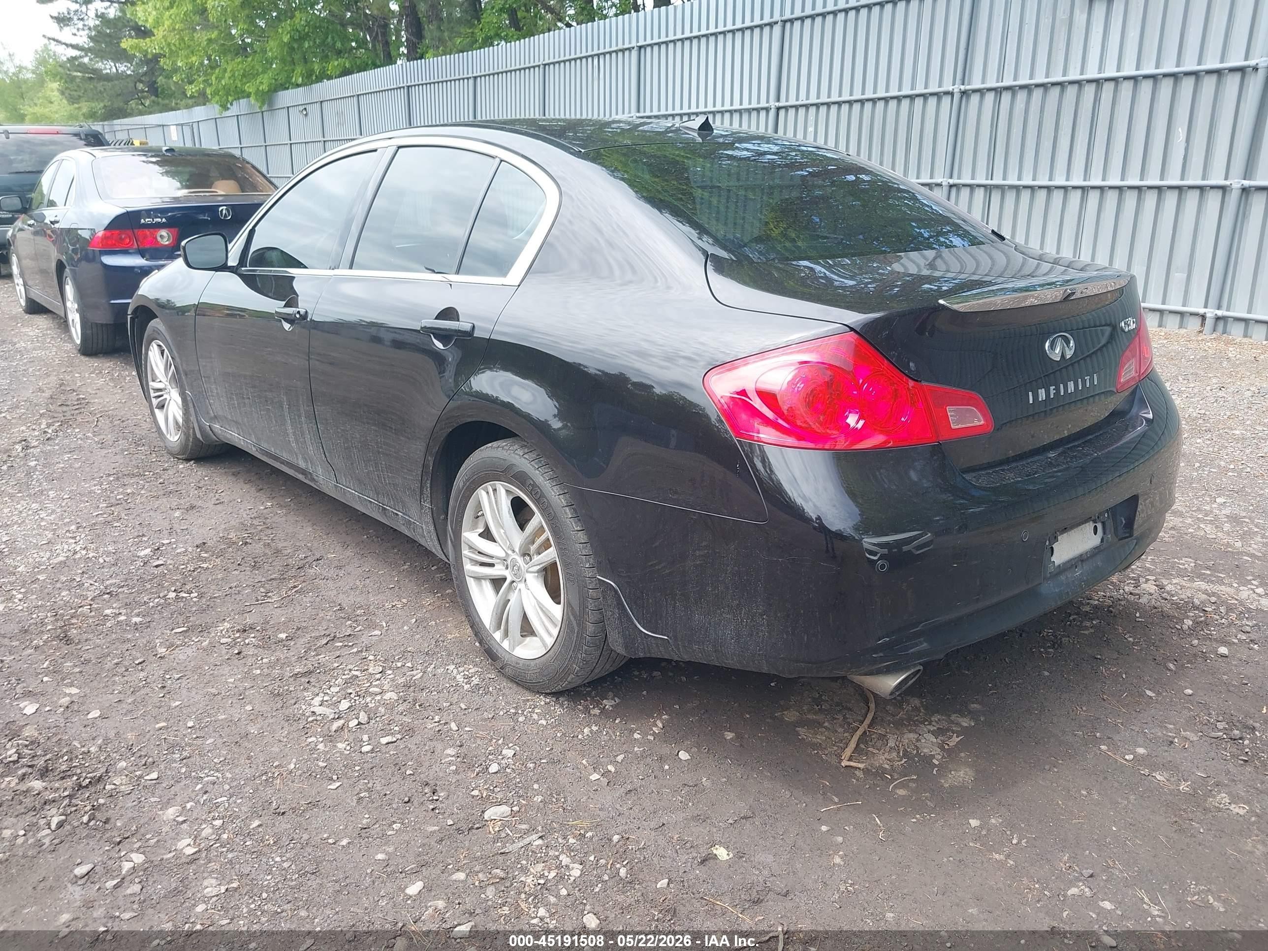2012 Infiniti G37x   Black vin: JN1CV6AR8CM674041