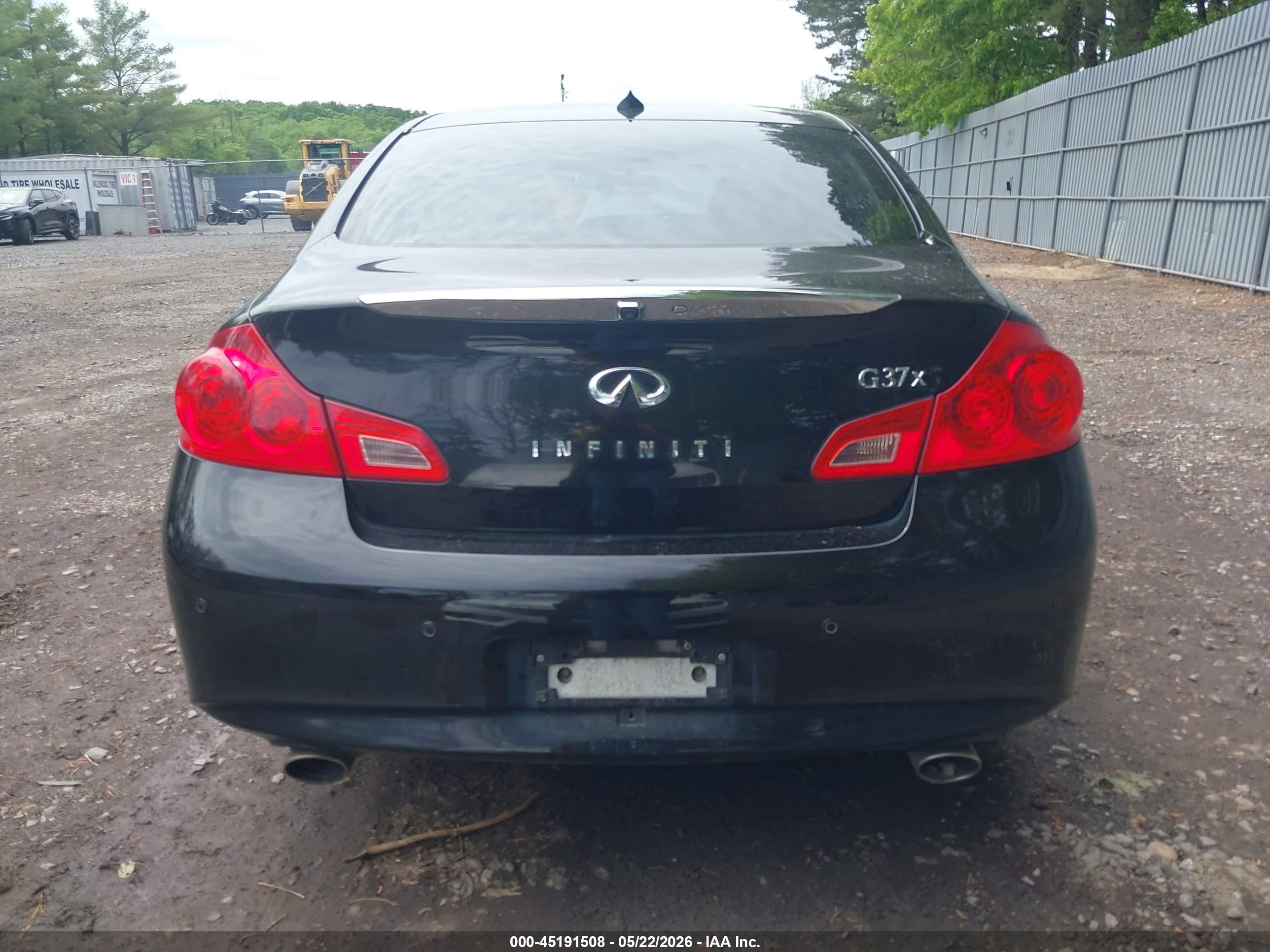 2012 Infiniti G37x   Black vin: JN1CV6AR8CM674041